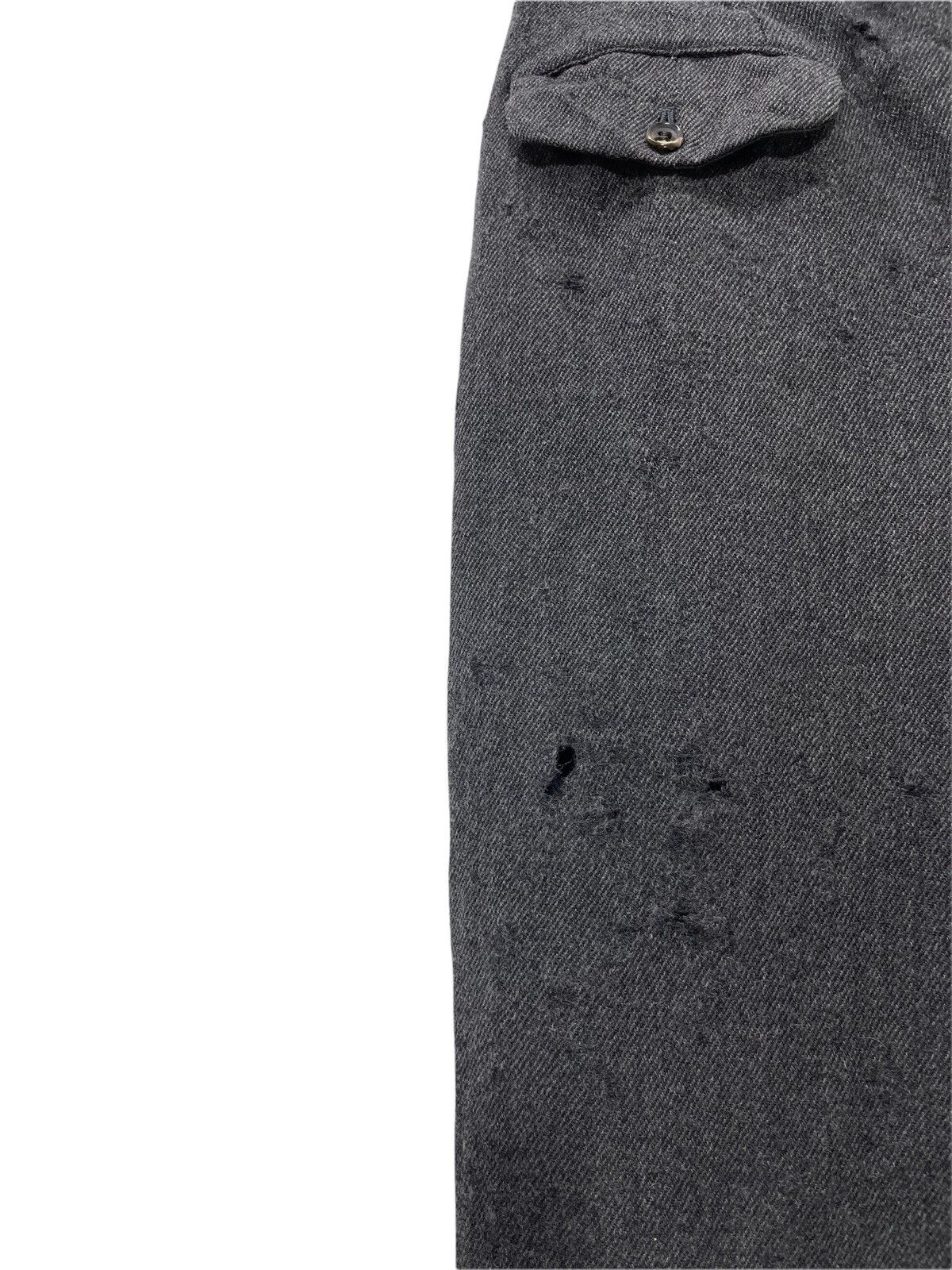 Comme des Garcons Vtg 90s CdgH Damaged Wool Wide Trouser 3🟦1 Size US 30 / EU 46 - 2 Thumbnail