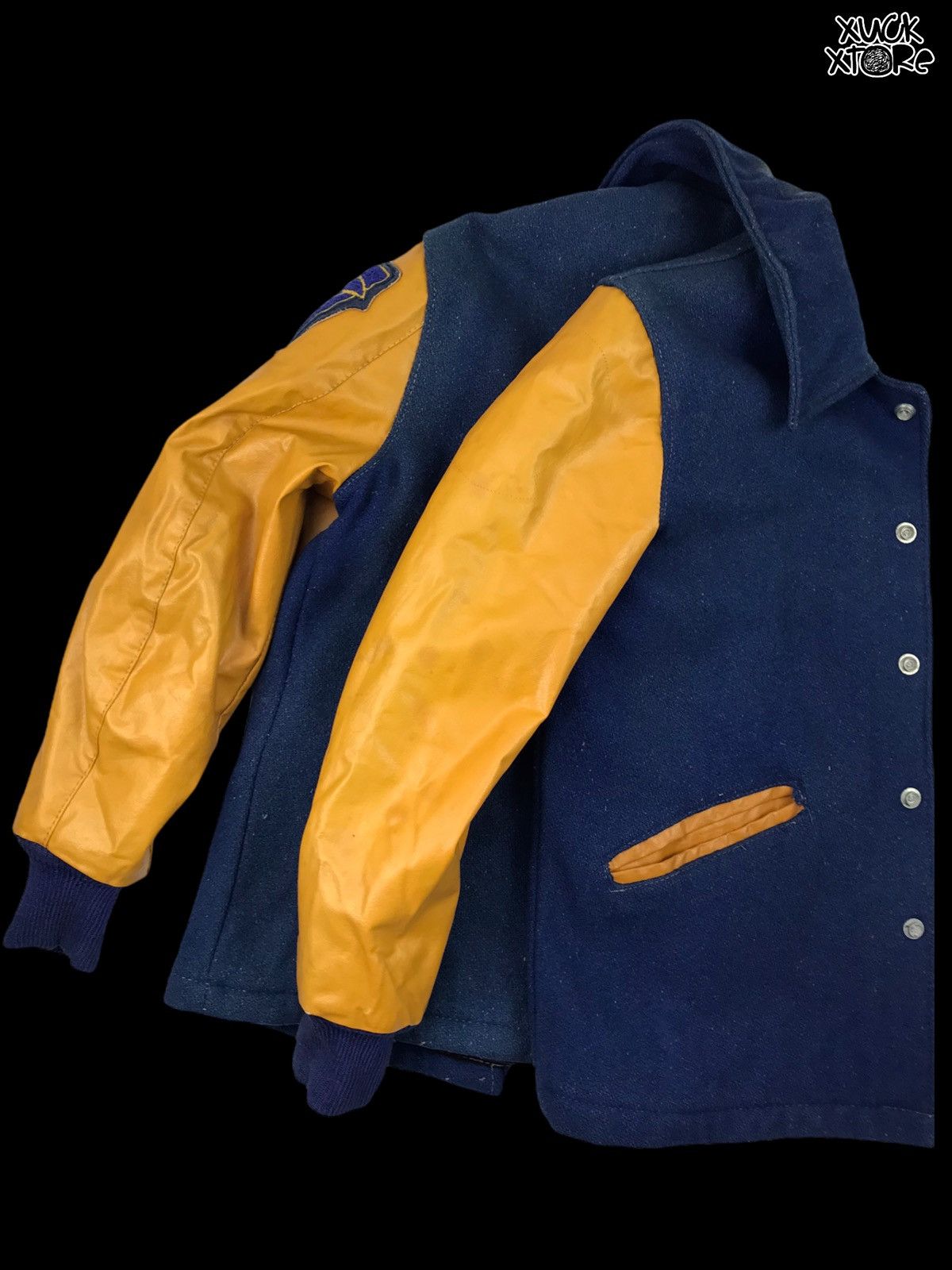 Delong 🔥Vintage 80’s DeLong Varsity Leather Jacket Size US M / EU 48-50 / 2 - 7 Thumbnail