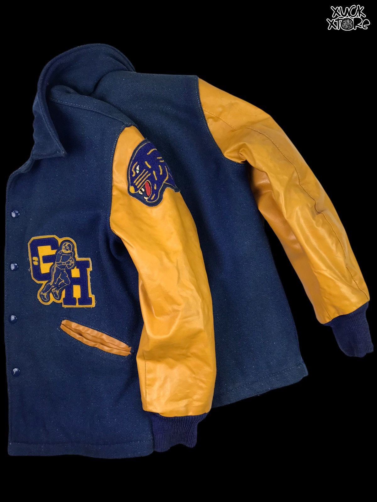 Delong 🔥Vintage 80’s DeLong Varsity Leather Jacket Size US M / EU 48-50 / 2 - 8 Thumbnail