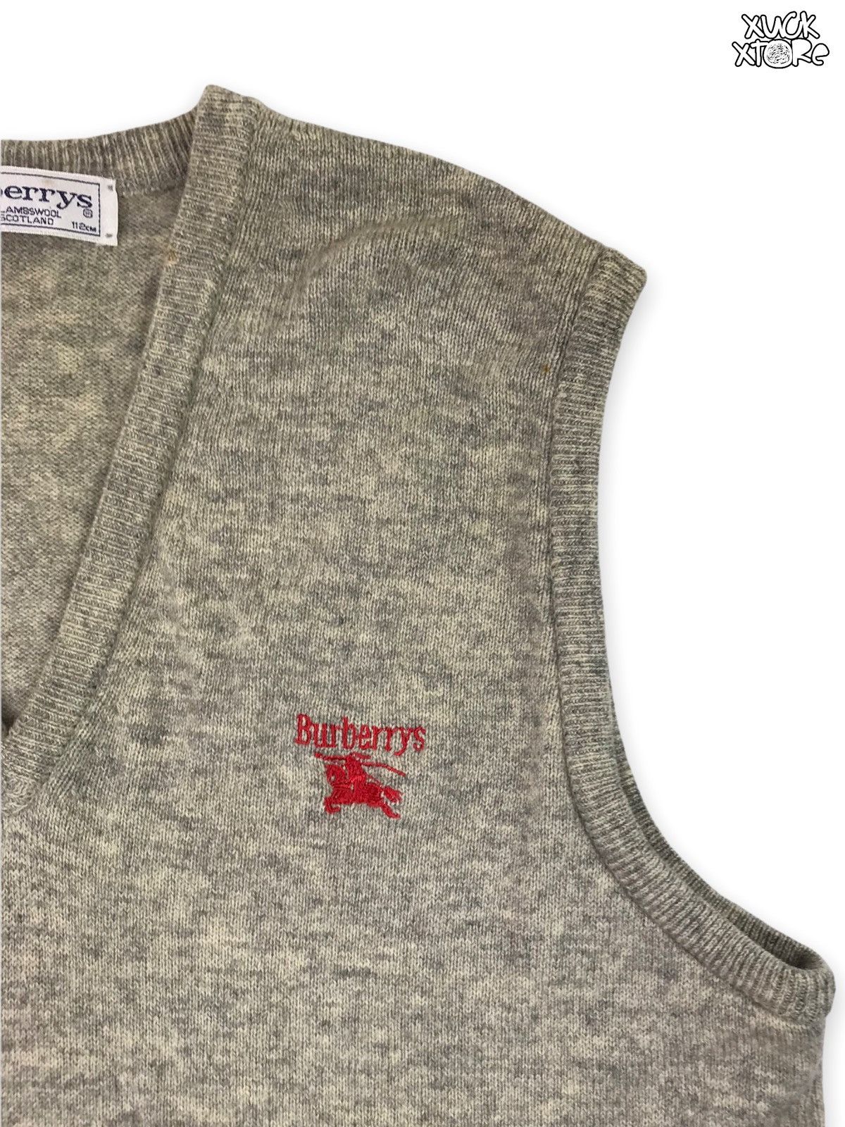 Burberry × Vintage 🔥Vintage Burberrys Sweater Vest V-Neck Lambswool Size US S / EU 44-46 / 1 - 4 Thumbnail