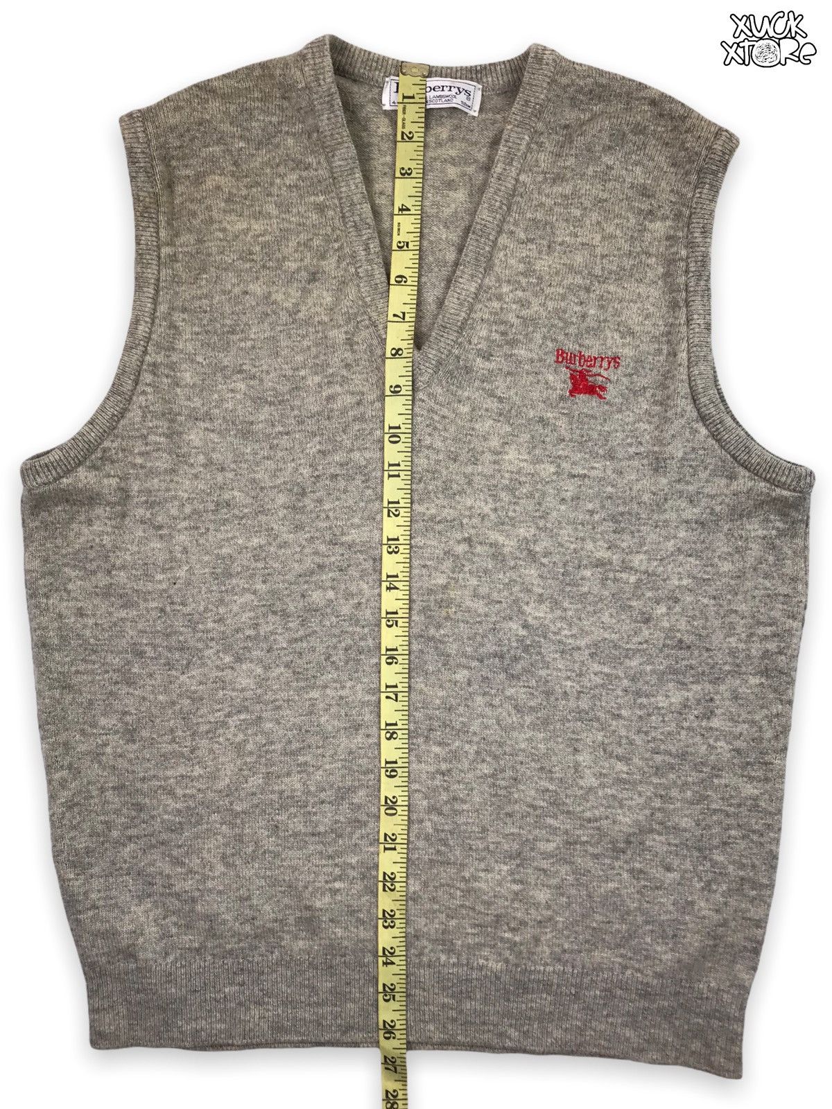 Burberry × Vintage 🔥Vintage Burberrys Sweater Vest V-Neck Lambswool Size US S / EU 44-46 / 1 - 17 Thumbnail