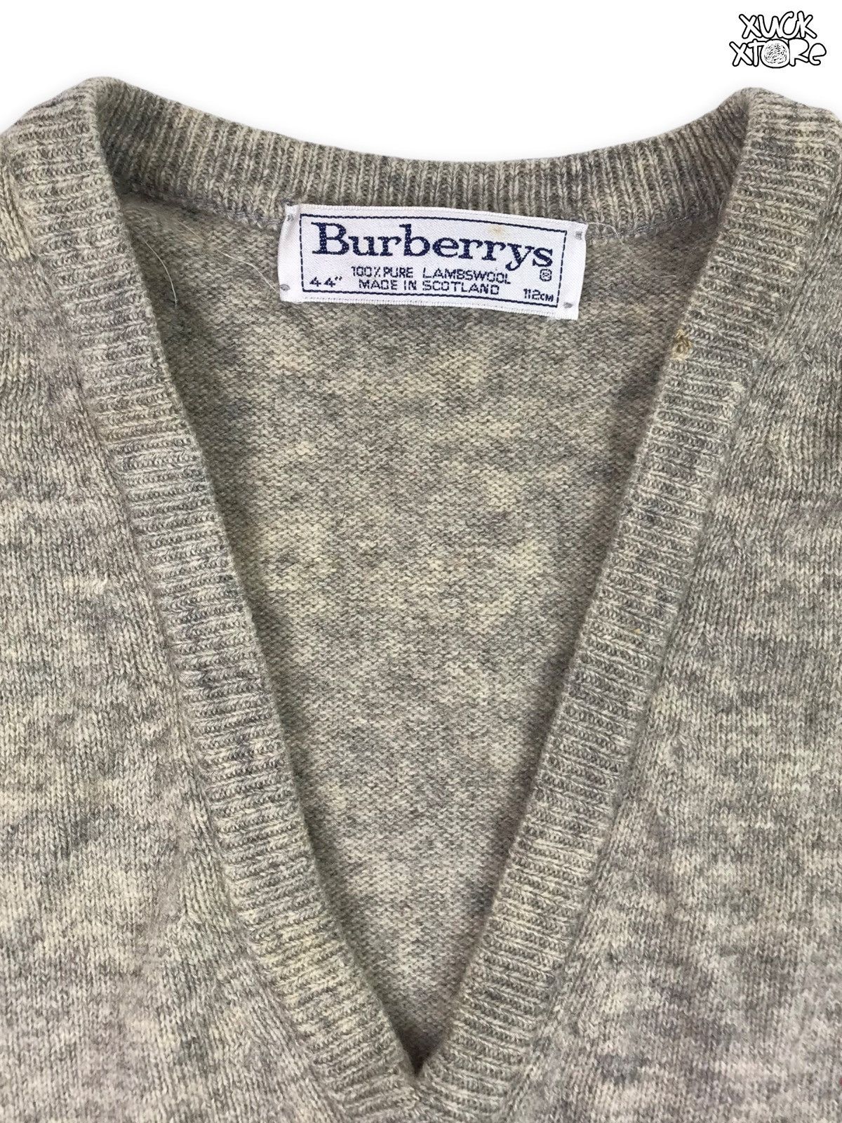 Burberry × Vintage 🔥Vintage Burberrys Sweater Vest V-Neck Lambswool Size US S / EU 44-46 / 1 - 5 Thumbnail