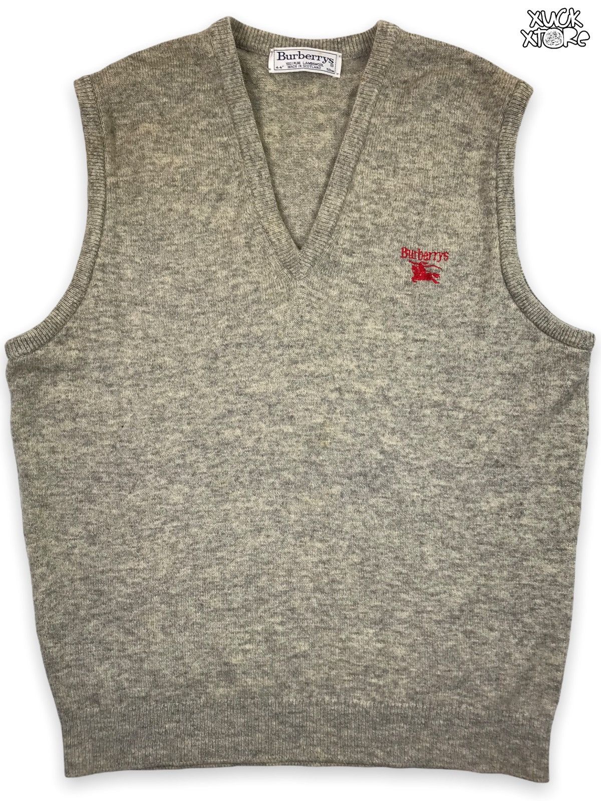 Burberry × Vintage 🔥Vintage Burberrys Sweater Vest V-Neck Lambswool Size US S / EU 44-46 / 1 - 1 Thumbnail