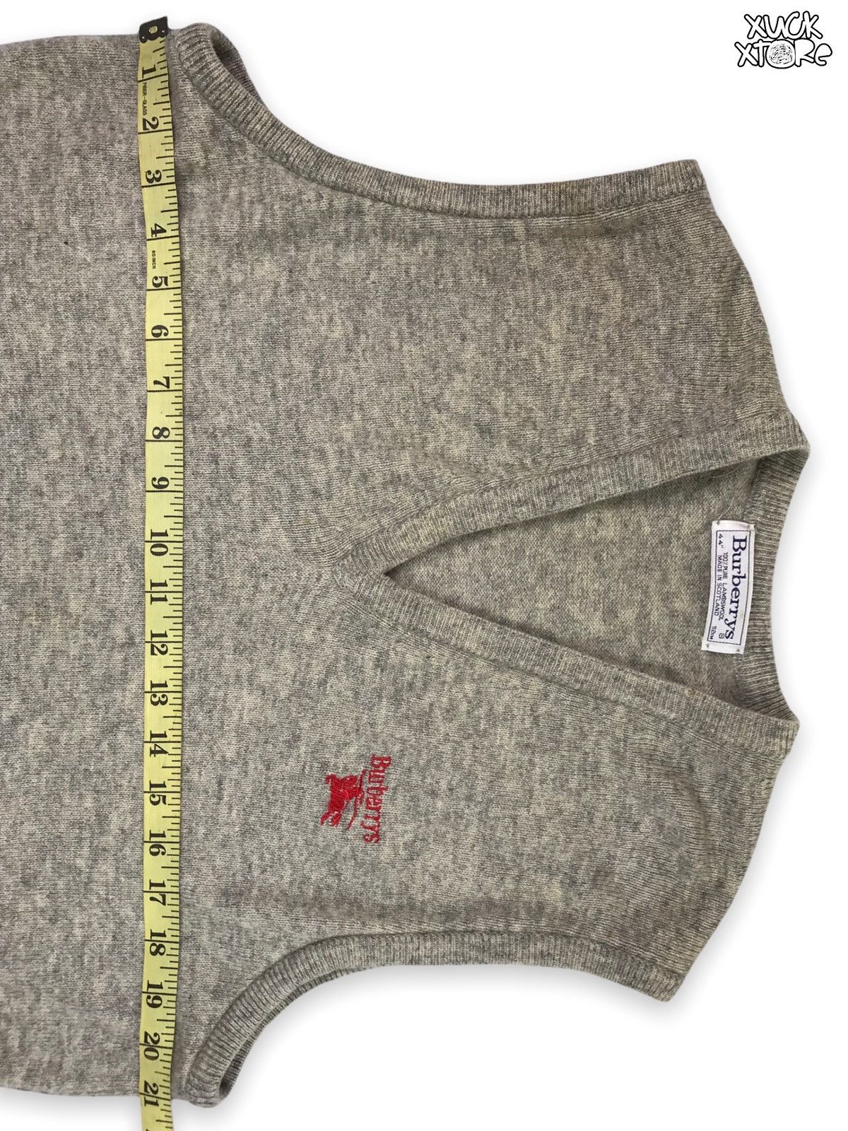 Burberry × Vintage 🔥Vintage Burberrys Sweater Vest V-Neck Lambswool Size US S / EU 44-46 / 1 - 15 Thumbnail