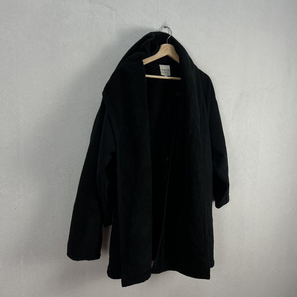 Vintage ICONIC RICH BLACK LONG WOOL JACKET NORMA KAMALI Size M / US 6-8 / IT 42-44 - 9 Thumbnail
