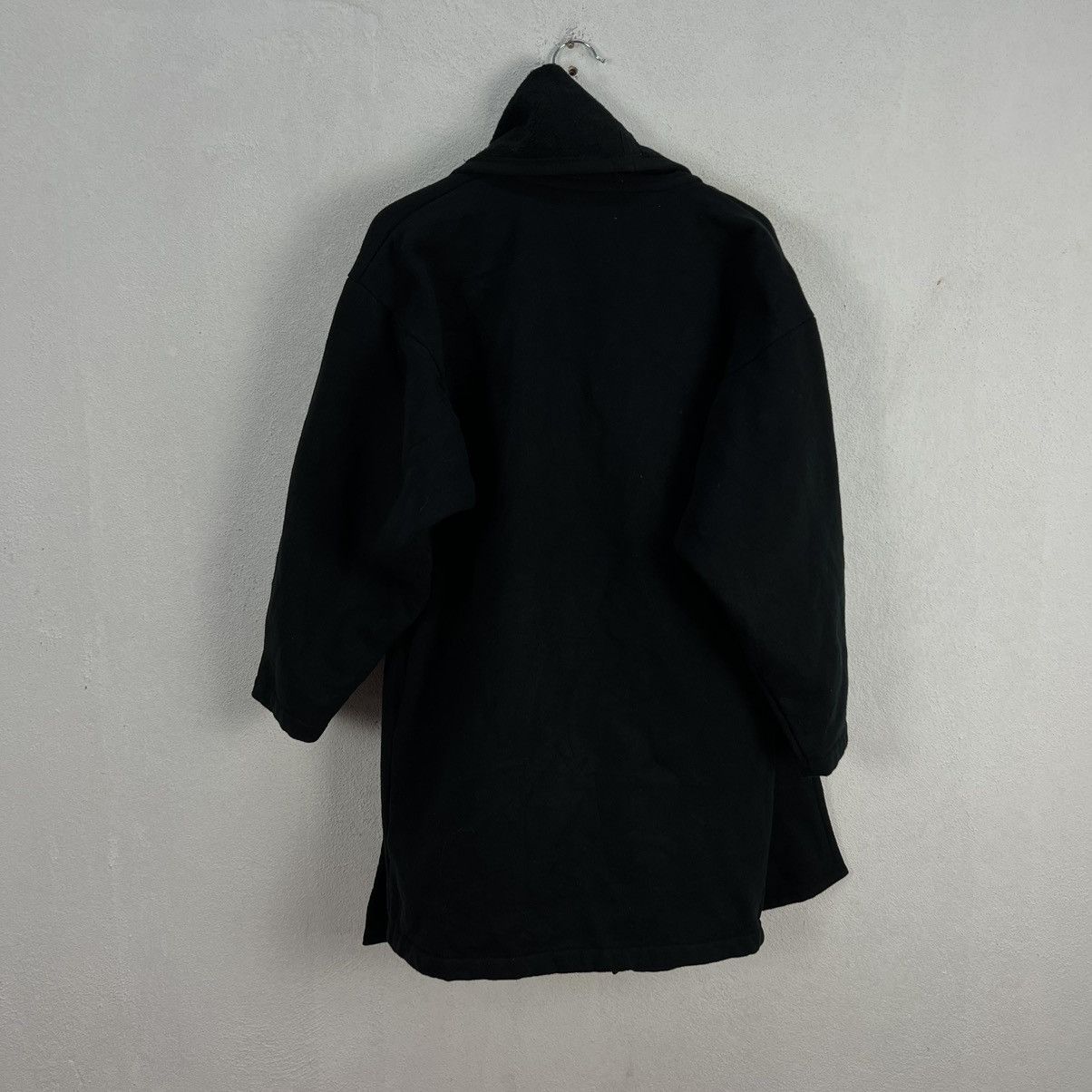 Vintage ICONIC RICH BLACK LONG WOOL JACKET NORMA KAMALI Size M / US 6-8 / IT 42-44 - 6 Thumbnail