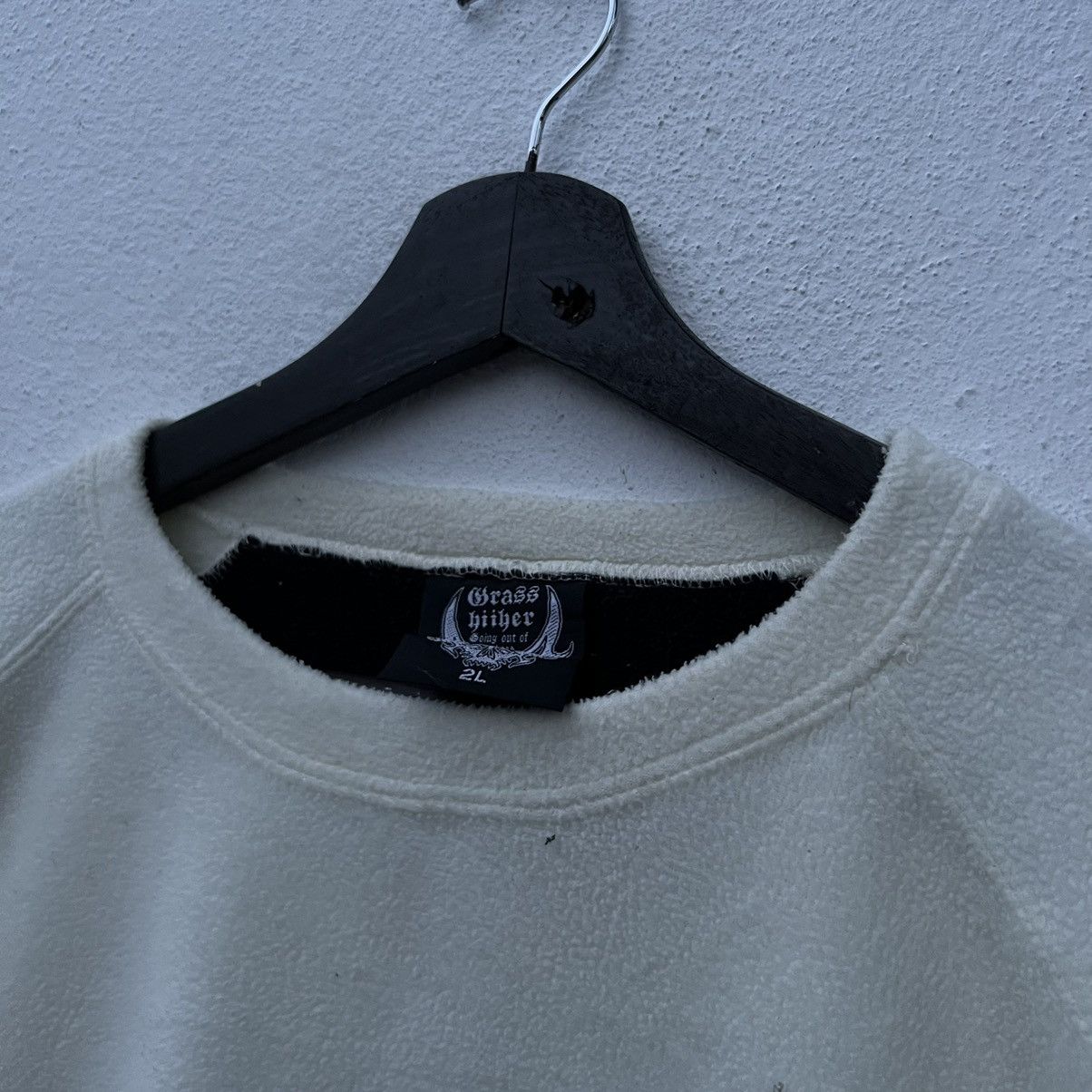 Japanese Brand GRASS HITHER SWEATSHIRT BIG LOGO PUNK DESIGN OVER PRINT Size US L / EU 52-54 / 3 - 5 Thumbnail
