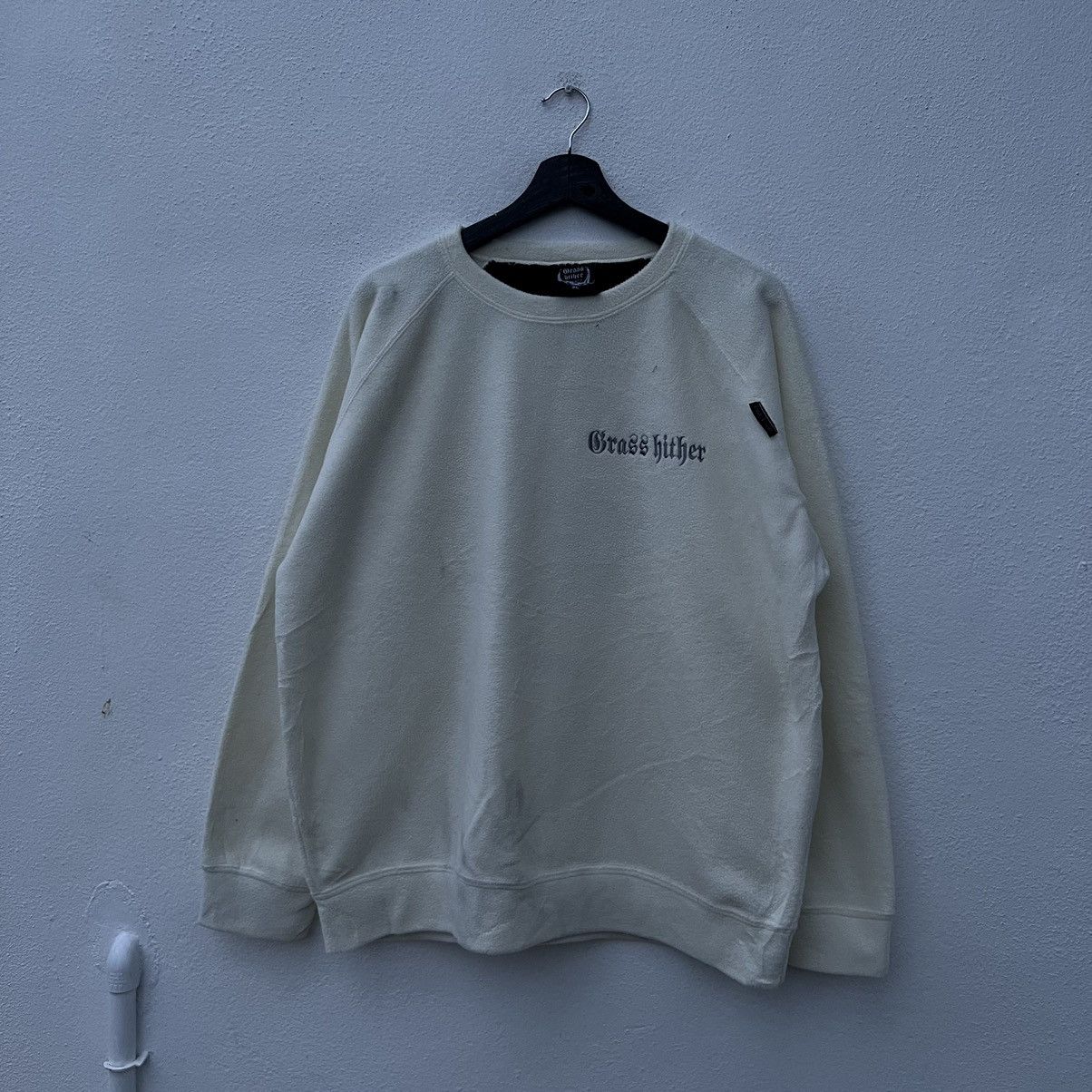 Japanese Brand GRASS HITHER SWEATSHIRT BIG LOGO PUNK DESIGN OVER PRINT Size US L / EU 52-54 / 3 - 2 Thumbnail