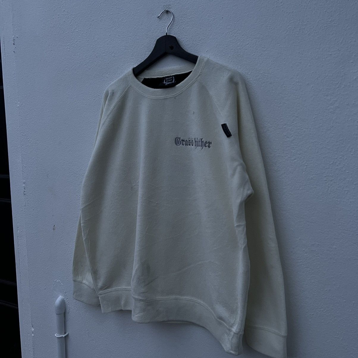 Japanese Brand GRASS HITHER SWEATSHIRT BIG LOGO PUNK DESIGN OVER PRINT Size US L / EU 52-54 / 3 - 3 Thumbnail