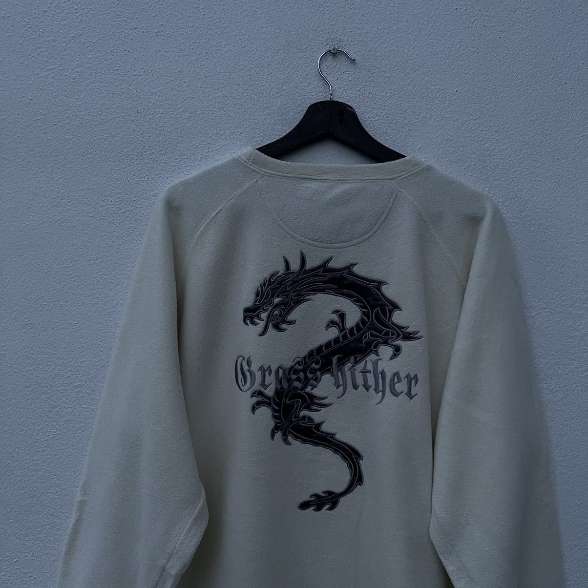 Japanese Brand GRASS HITHER SWEATSHIRT BIG LOGO PUNK DESIGN OVER PRINT Size US L / EU 52-54 / 3 - 7 Thumbnail