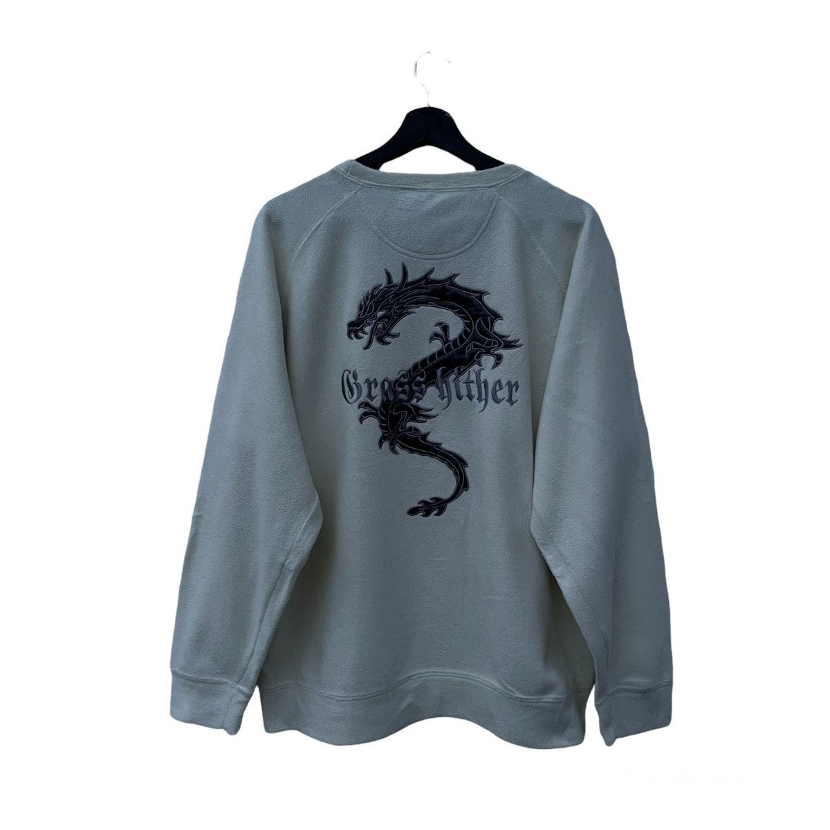 Japanese Brand GRASS HITHER SWEATSHIRT BIG LOGO PUNK DESIGN OVER PRINT Size US L / EU 52-54 / 3 - 1 Thumbnail