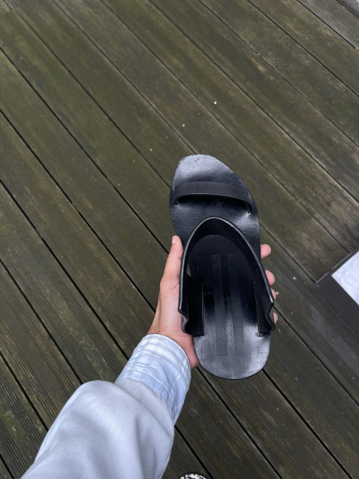 Rick Owens Rick Owens SS15 Faun Black Leather Sandals Size US 11 / IT 41 - 10 Thumbnail