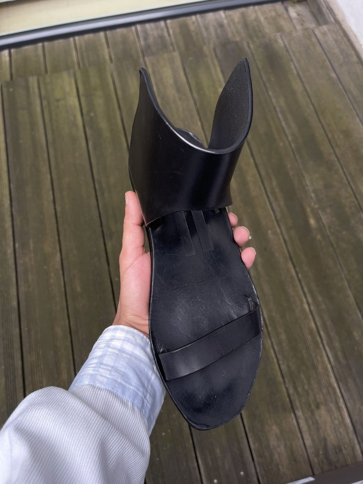 Rick Owens Rick Owens SS15 Faun Black Leather Sandals Size US 11 / IT 41 - 7 Thumbnail