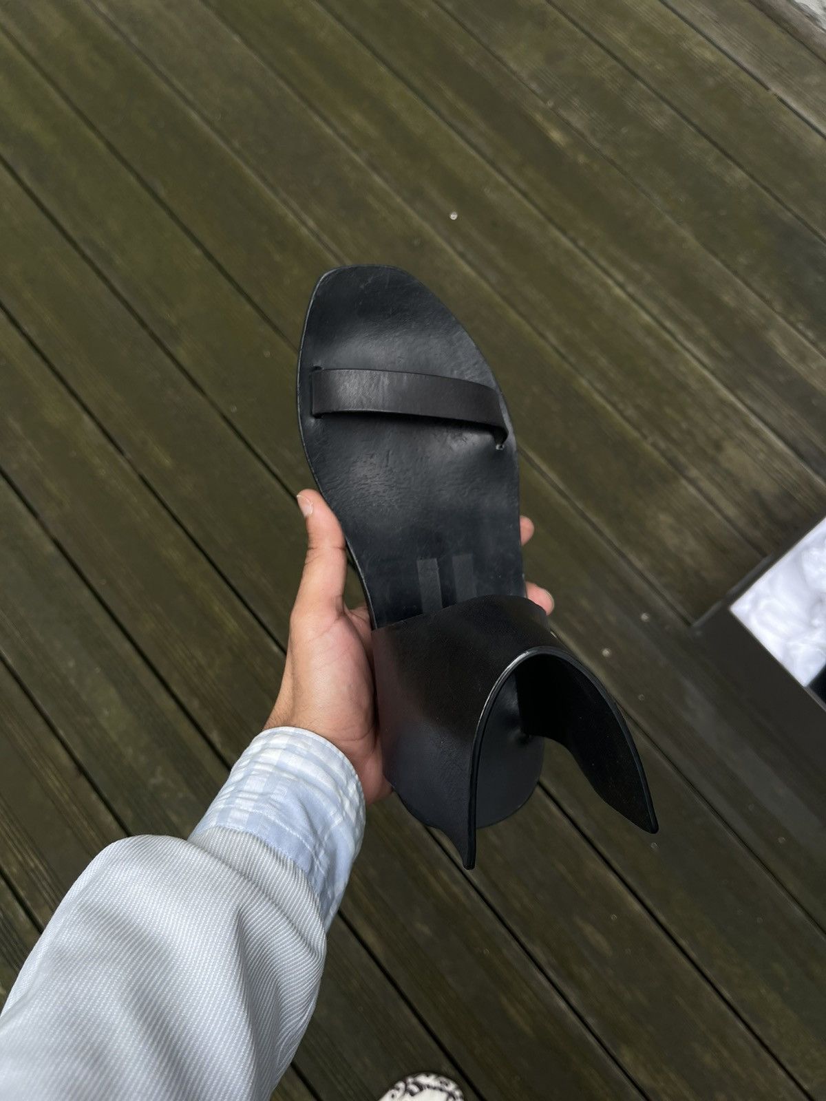 Rick Owens Rick Owens SS15 Faun Black Leather Sandals Size US 11 / IT 41 - 9 Thumbnail