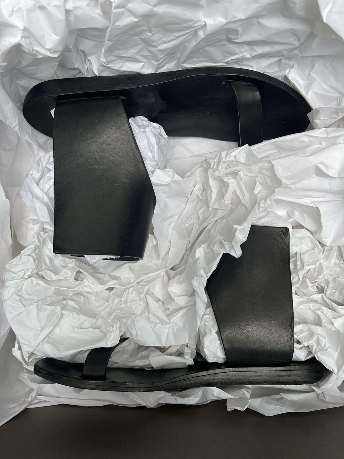 Rick Owens Rick Owens SS15 Faun Black Leather Sandals Size US 11 / IT 41 - 2 Thumbnail