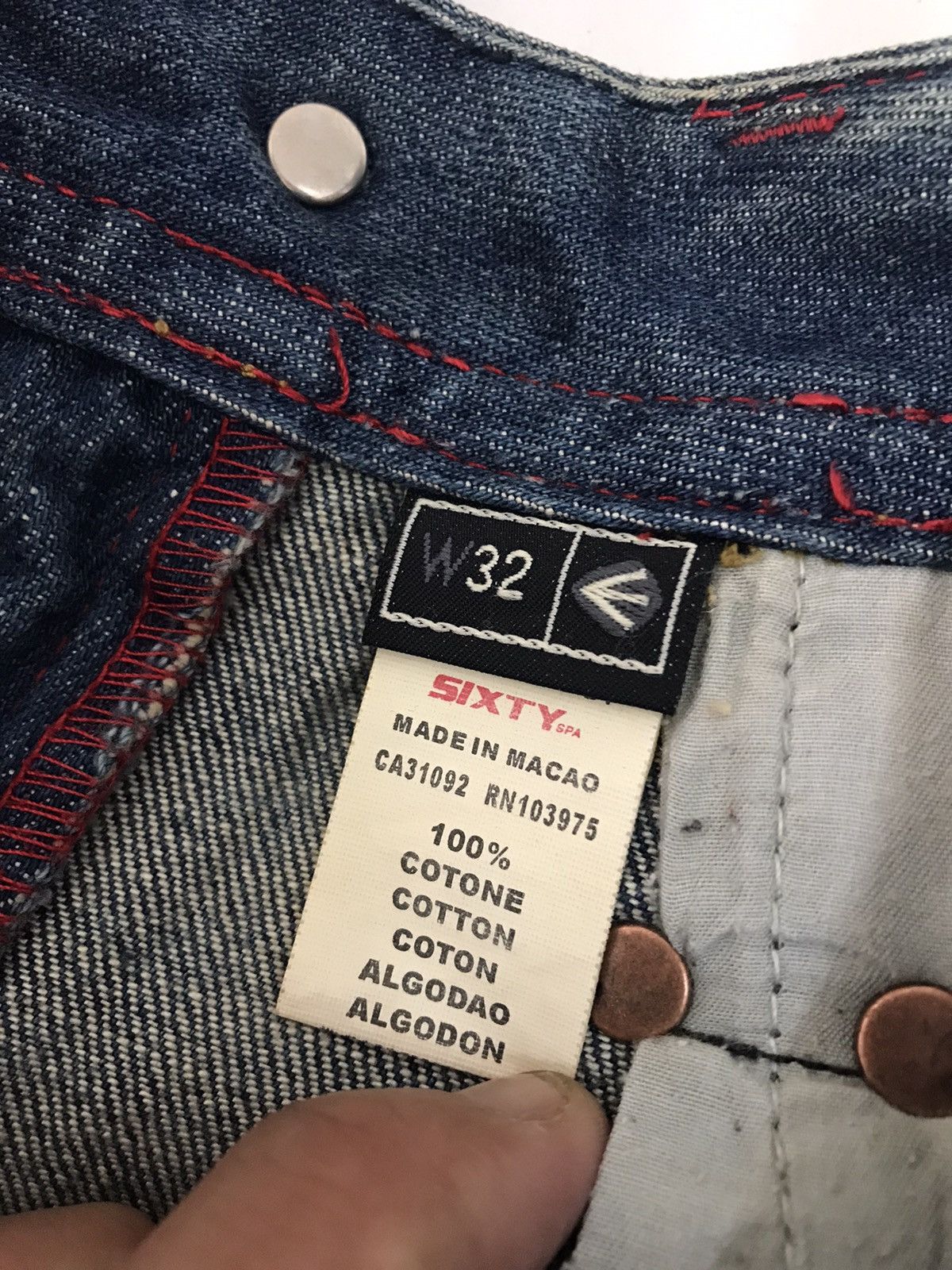 Energie 🇯🇵 ENERGIE Gold Faded Blue Distressed Denim Pant⚡️⚡️ Size US 30 / EU 46 - 15 Thumbnail