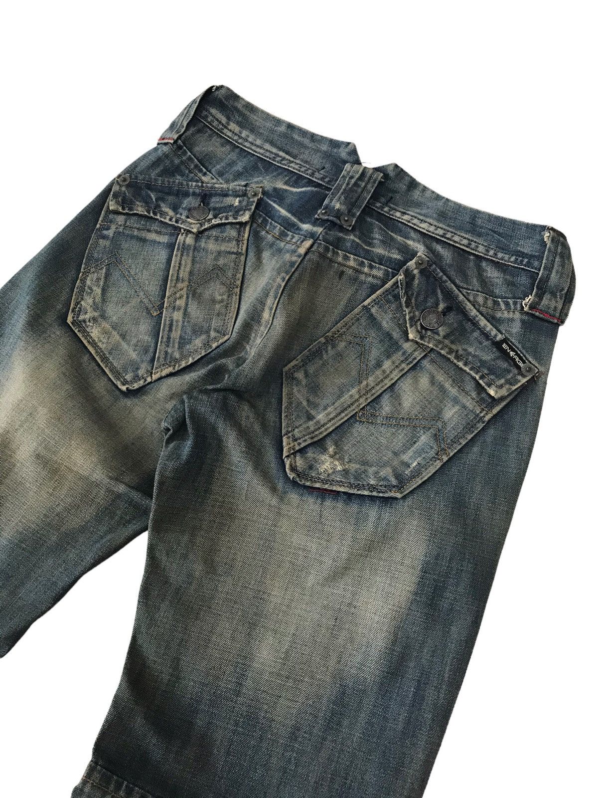 Energie 🇯🇵 ENERGIE Gold Faded Blue Distressed Denim Pant⚡️⚡️ Size US 30 / EU 46 - 12 Thumbnail