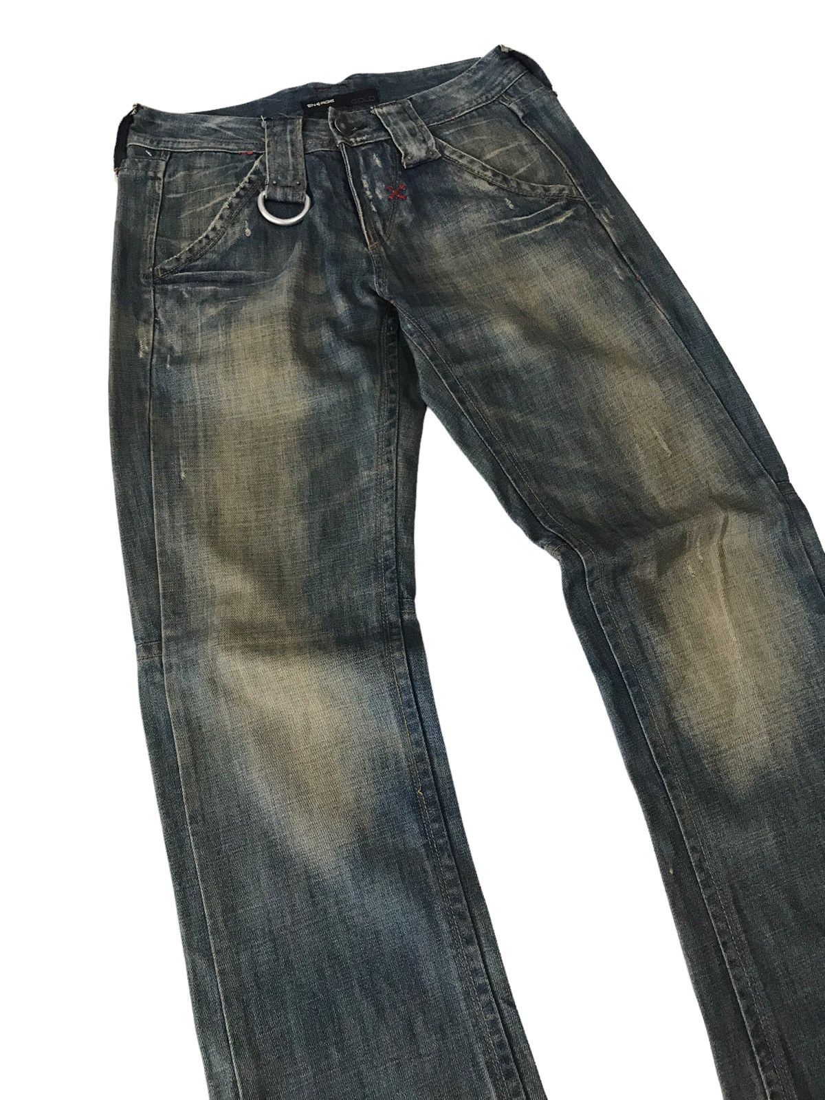 Energie 🇯🇵 ENERGIE Gold Faded Blue Distressed Denim Pant⚡️⚡️ Size US 30 / EU 46 - 5 Thumbnail