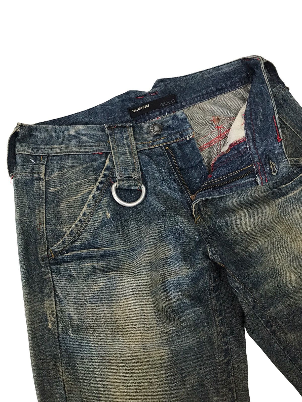 Energie 🇯🇵 ENERGIE Gold Faded Blue Distressed Denim Pant⚡️⚡️ Size US 30 / EU 46 - 8 Thumbnail
