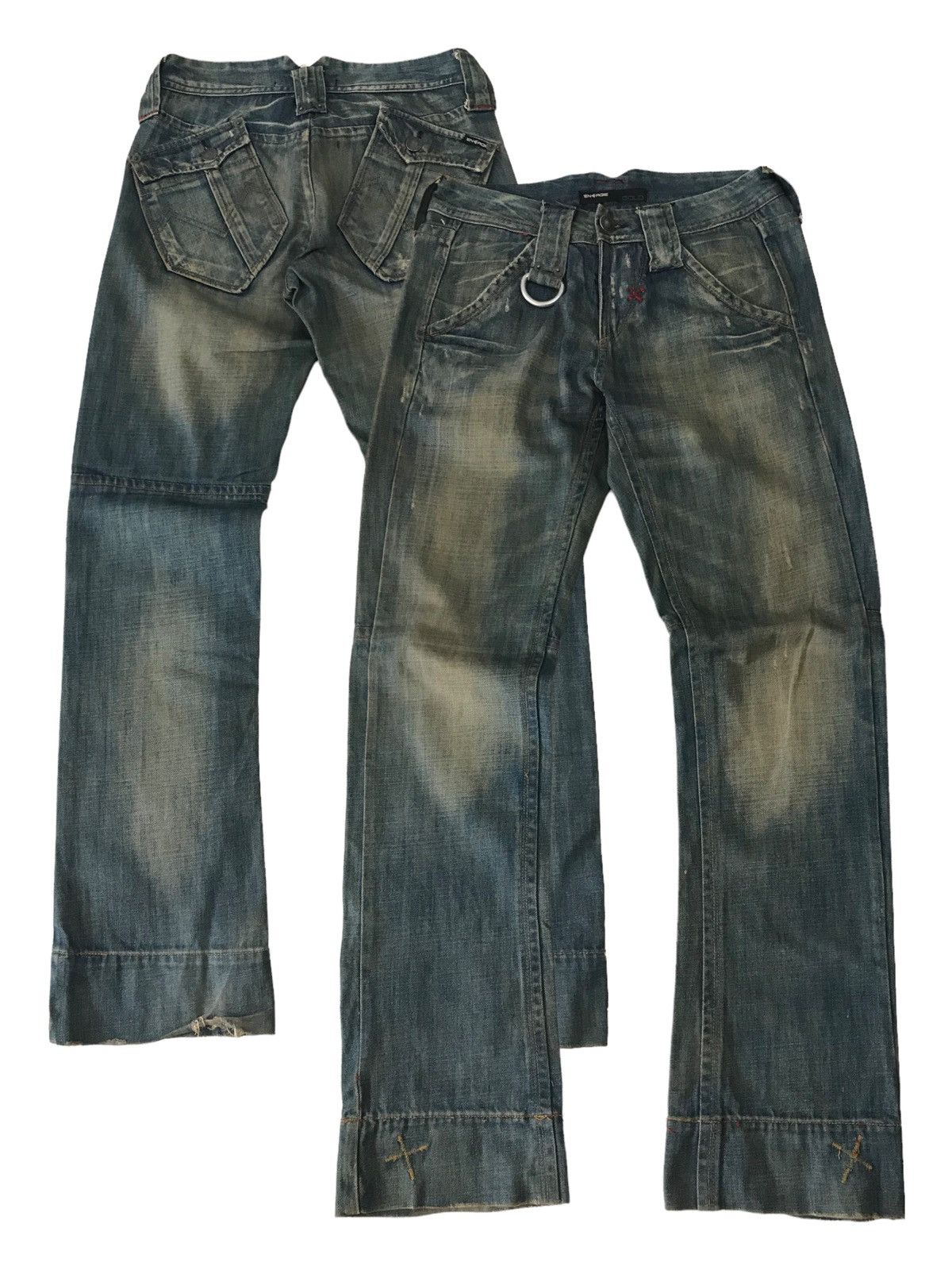 Energie 🇯🇵 ENERGIE Gold Faded Blue Distressed Denim Pant⚡️⚡️ Size US 30 / EU 46 - 1 Thumbnail