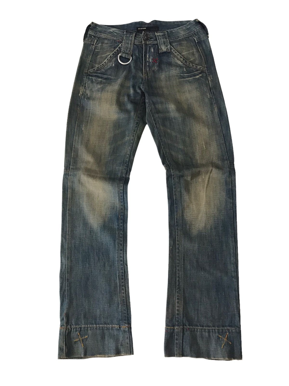 Energie 🇯🇵 ENERGIE Gold Faded Blue Distressed Denim Pant⚡️⚡️ Size US 30 / EU 46 - 2 Thumbnail