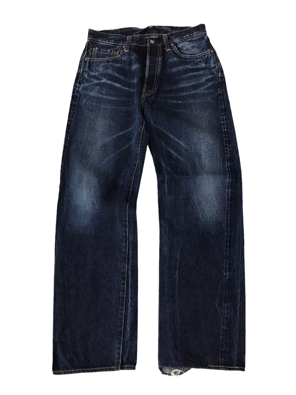 Japan Brand Porky's Original Selvedge Blue Distressed Denim