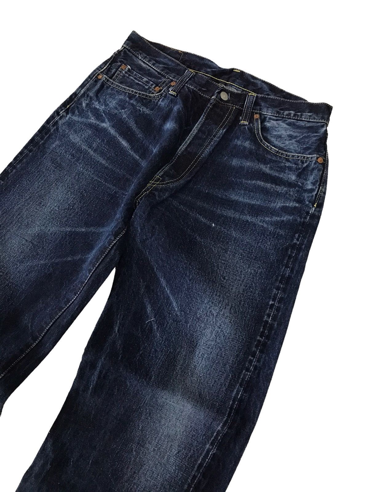 Japan Brand Porky's Original Selvedge Blue Distressed Denim