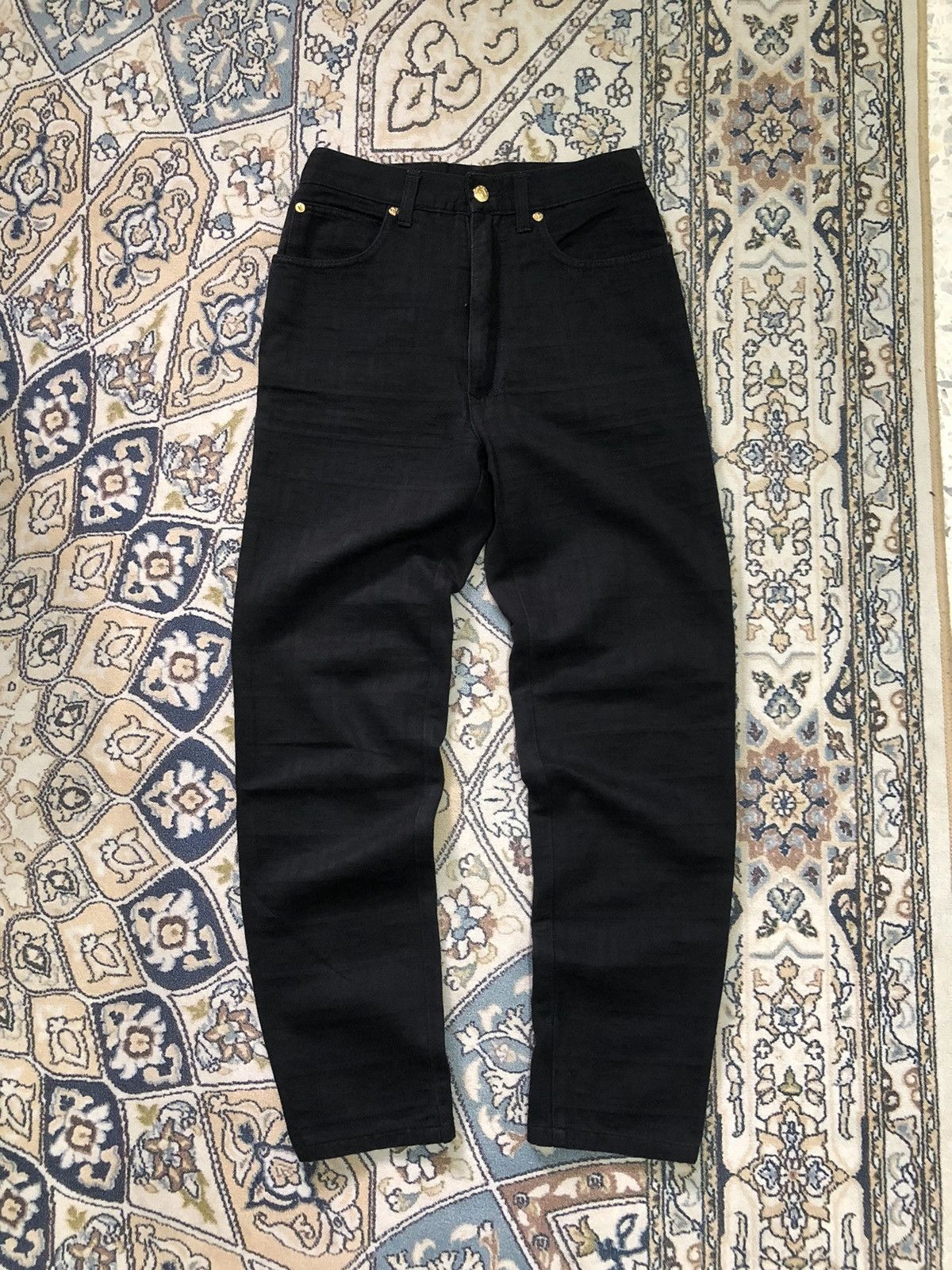 Fendi Vintage 90s Fendi Zucca Monogram Black High Waist Pants Size 28" / US 6 / IT 42 - 3 Thumbnail