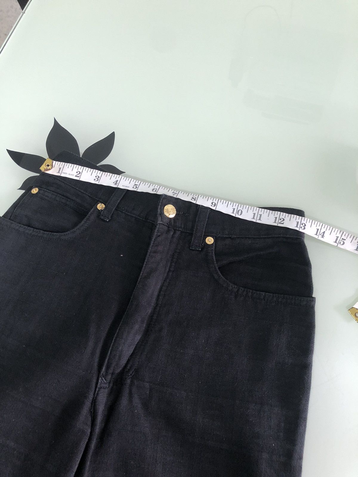 Fendi Vintage 90s Fendi Zucca Monogram Black High Waist Pants Size 28" / US 6 / IT 42 - 18 Thumbnail