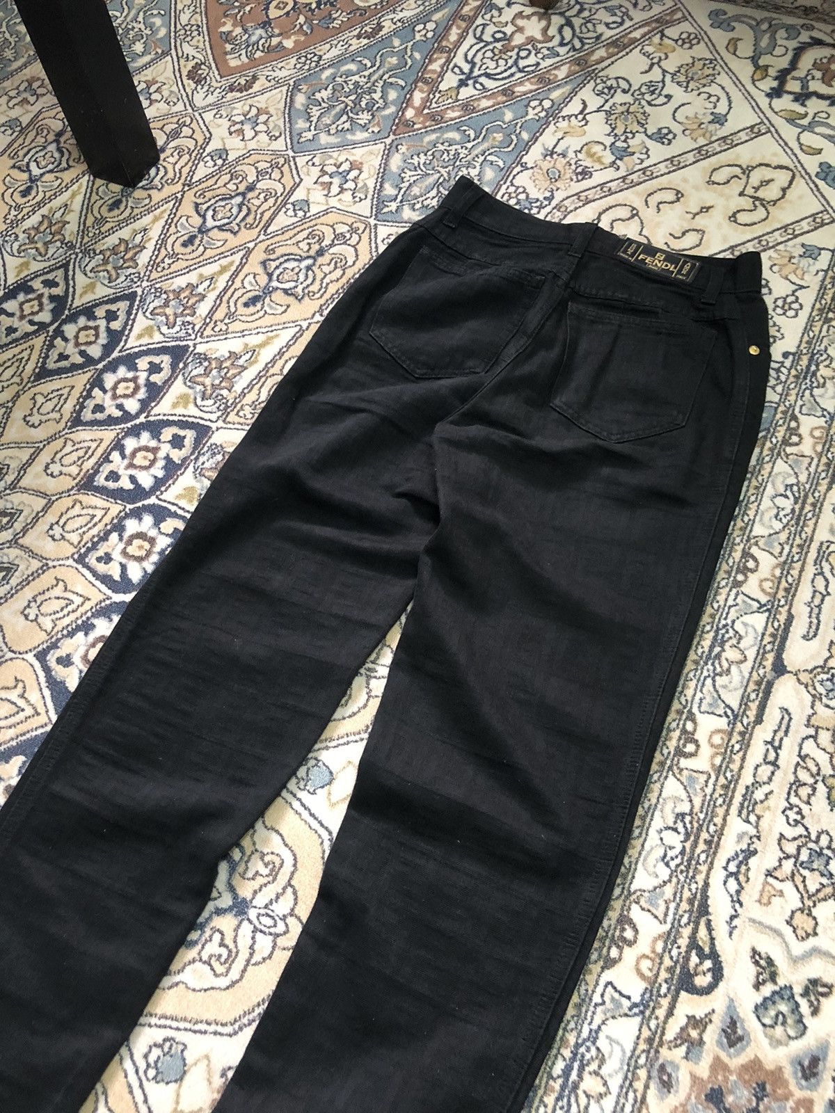 Fendi Vintage 90s Fendi Zucca Monogram Black High Waist Pants Size 28" / US 6 / IT 42 - 15 Thumbnail