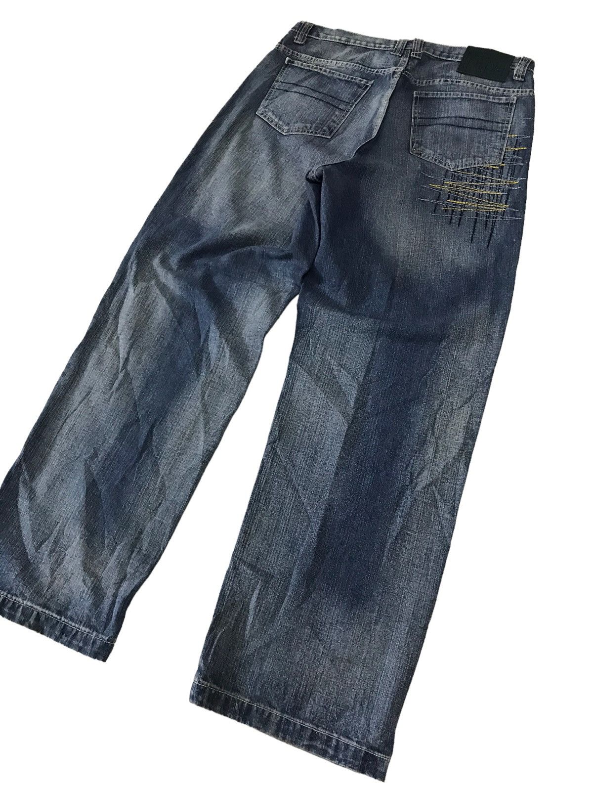 Beauty Beast Baggy🔥Lot 29 Tazmania Hip Hop Embroidery Denim Jeans ⚡️ Size US 35 - 11 Thumbnail