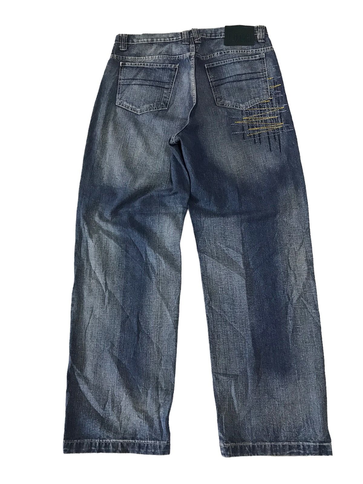 Beauty Beast Baggy🔥Lot 29 Tazmania Hip Hop Embroidery Denim Jeans ⚡️ Size US 35 - 10 Thumbnail