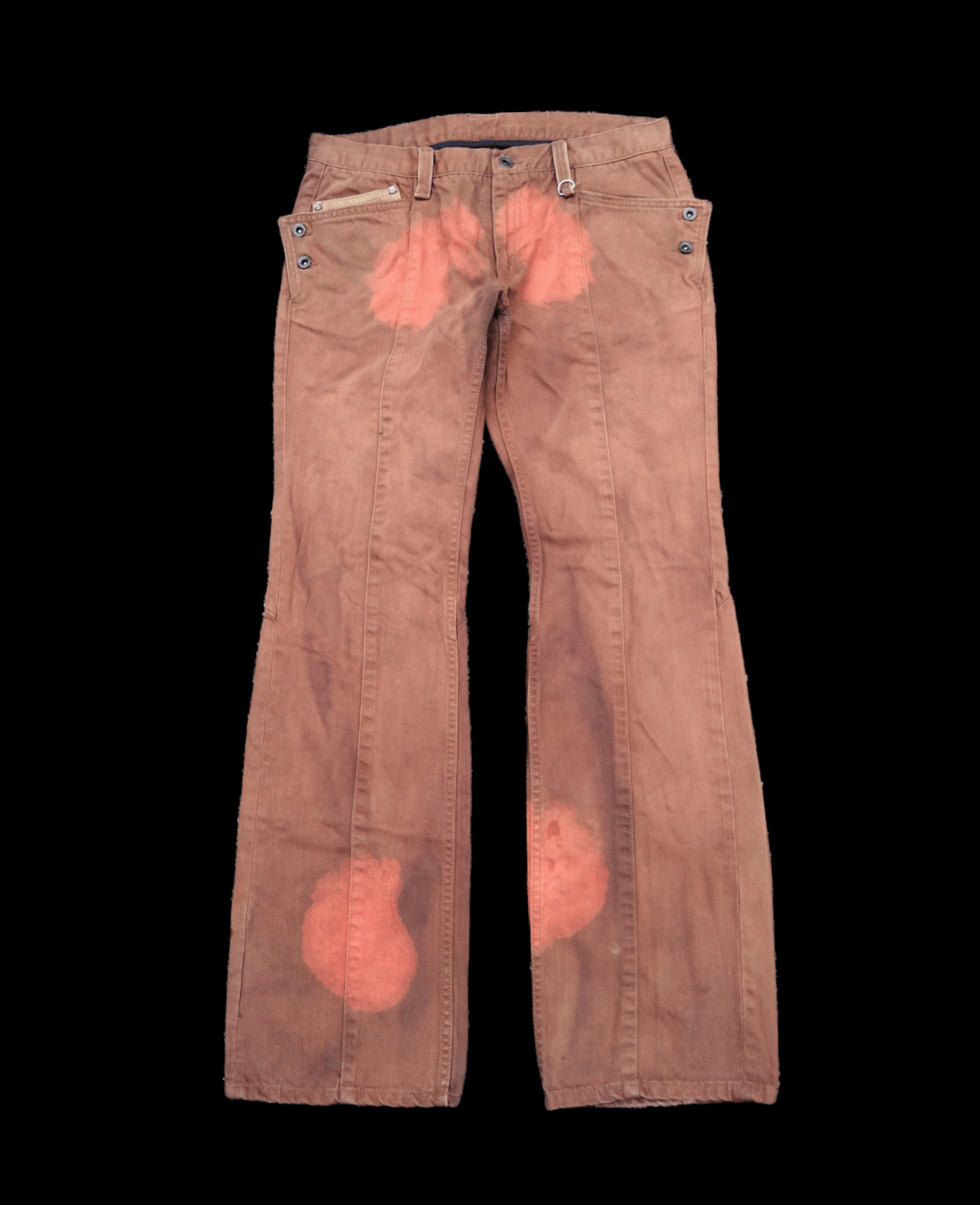 Nicole Club THRASHED FLARE🔥SUN FADED NICOLE DENIM PANTS Size US 31 - 1 Thumbnail