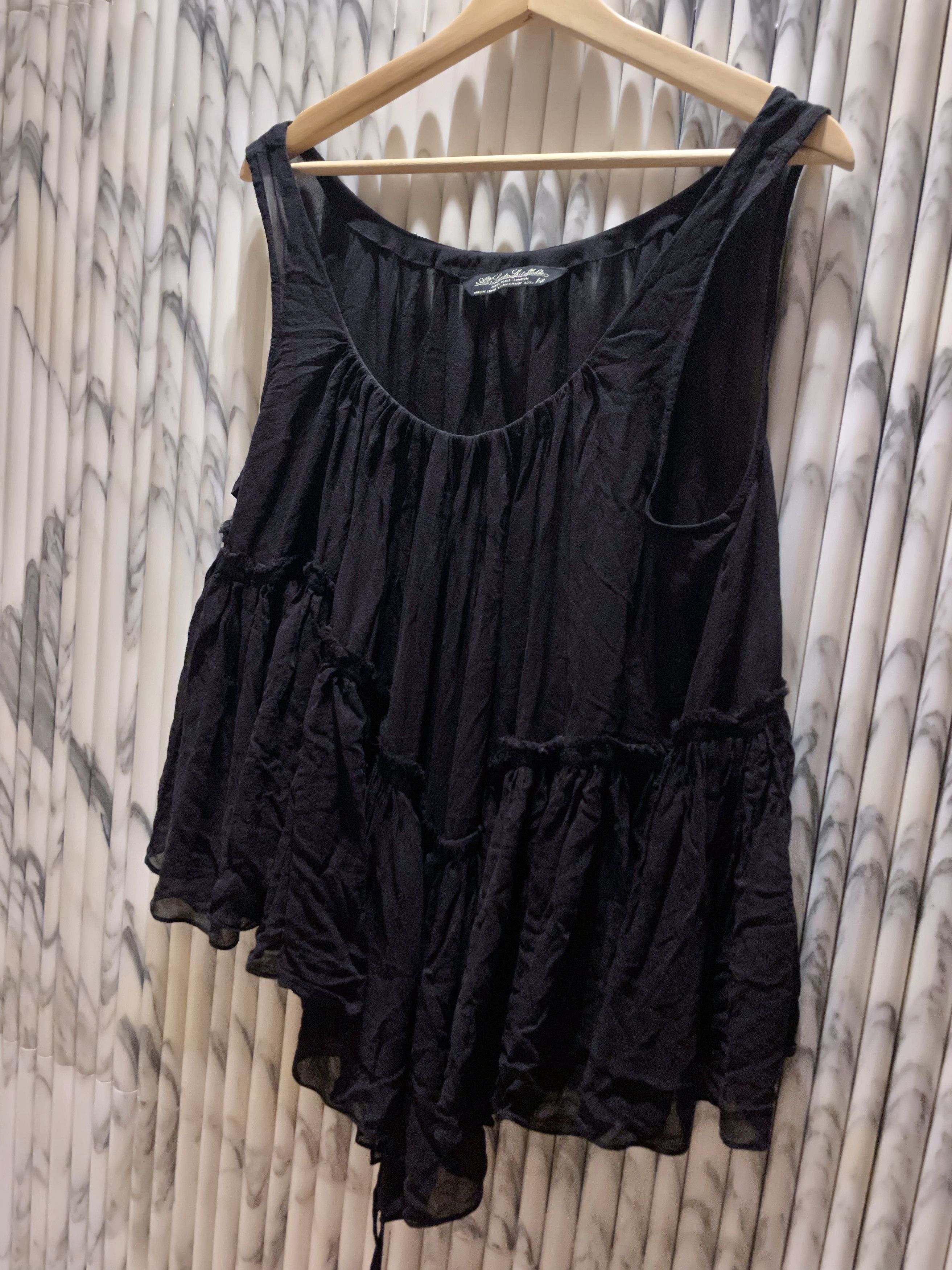 Allsaints SILK RUFFLES TANK TOP Size US M / EU 48-50 / 2 - 3 Thumbnail
