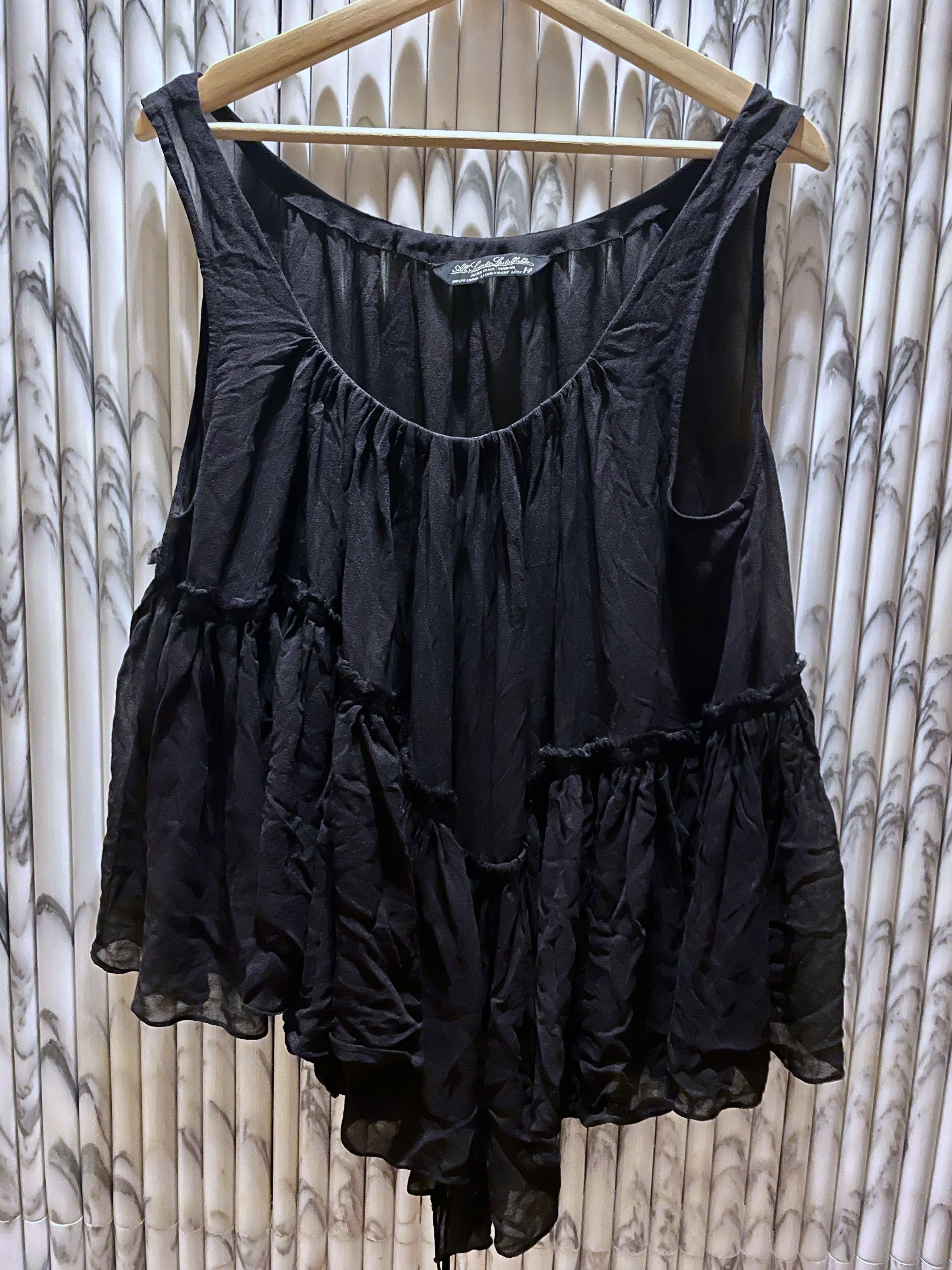 Allsaints SILK RUFFLES TANK TOP Size US M / EU 48-50 / 2 - 1 Thumbnail