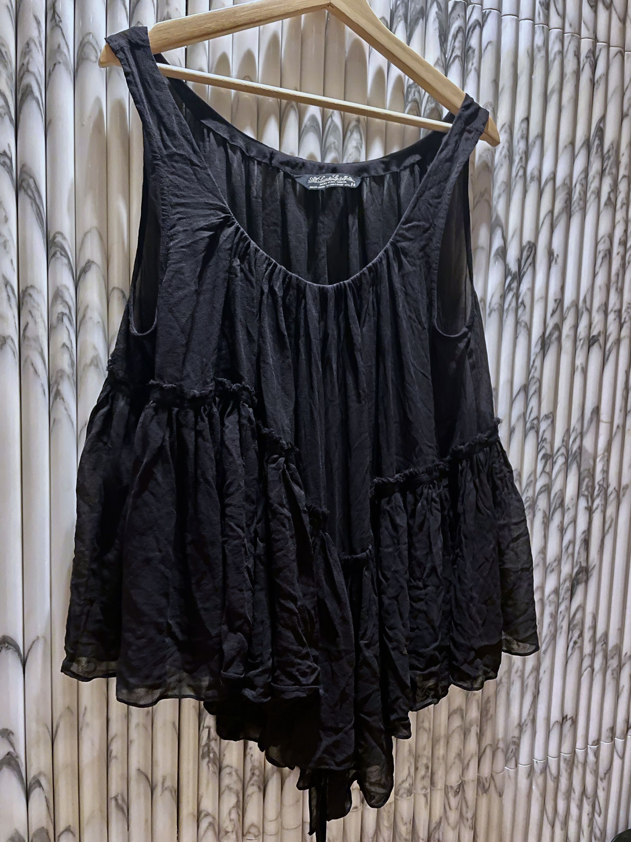 Allsaints SILK RUFFLES TANK TOP Size US M / EU 48-50 / 2 - 2 Thumbnail