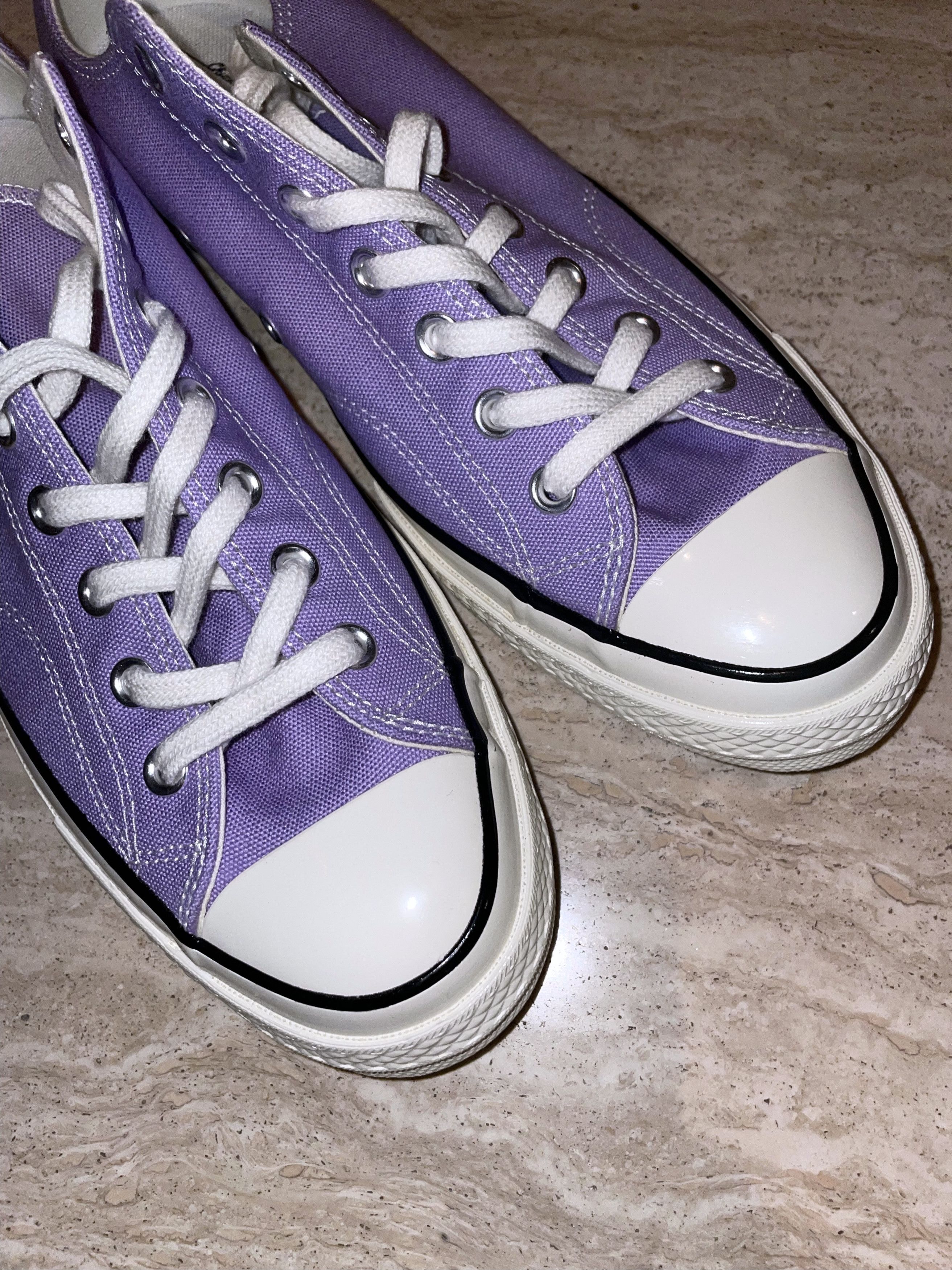Converse PASTEL LAVENDER CANVAS CHUCK TAYLOR 70s SNEAKERS Size US 12 / EU 45 - 10 Thumbnail