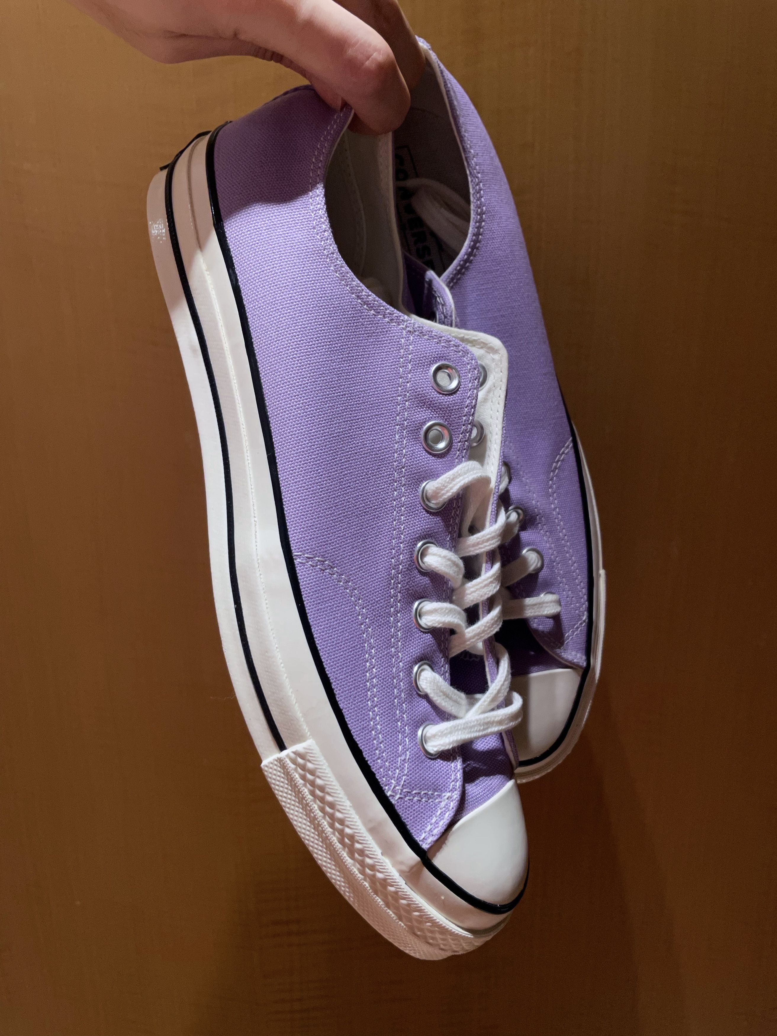 Converse PASTEL LAVENDER CANVAS CHUCK TAYLOR 70s SNEAKERS Size US 12 / EU 45 - 3 Thumbnail