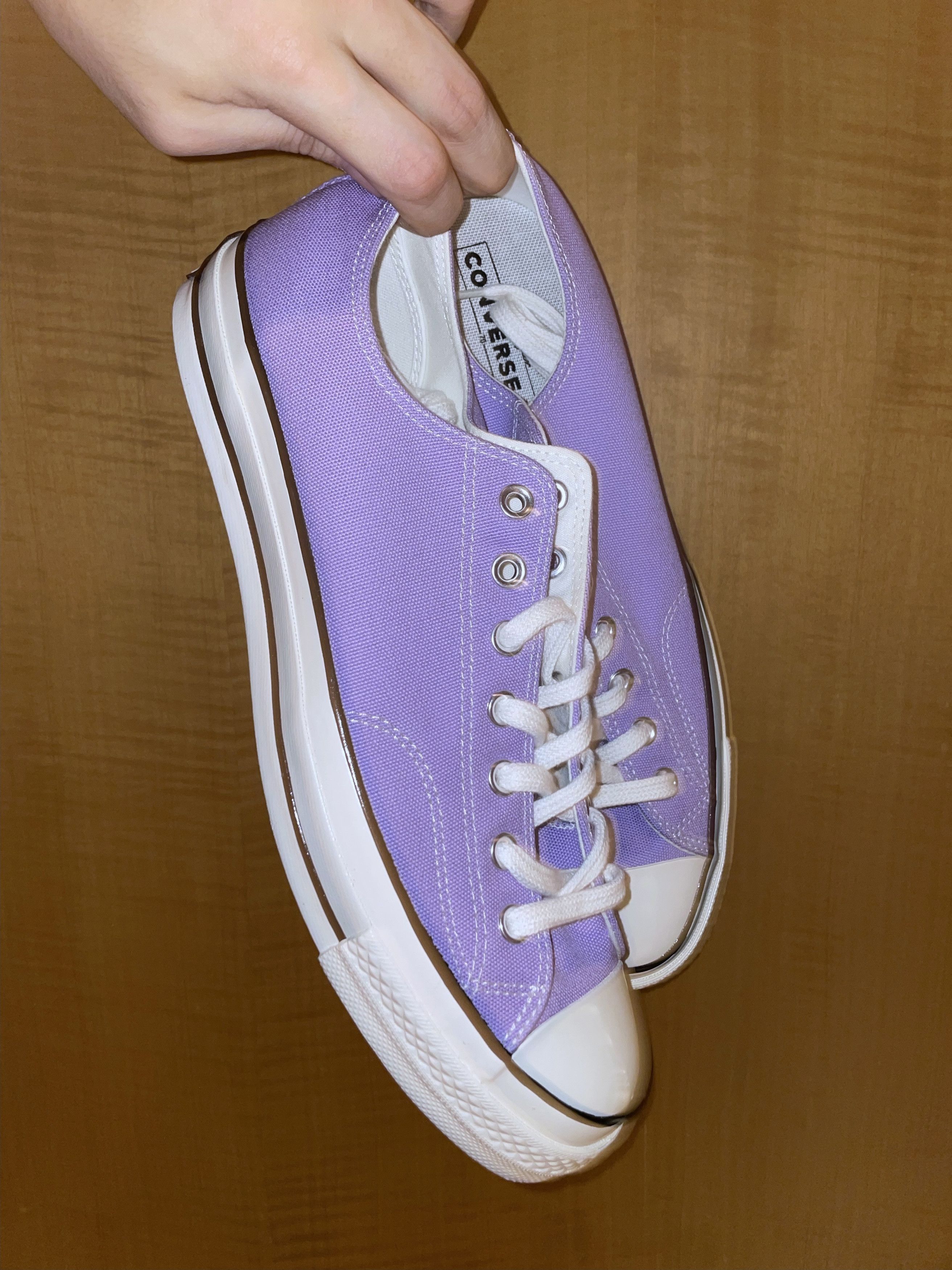 Converse PASTEL LAVENDER CANVAS CHUCK TAYLOR 70s SNEAKERS Size US 12 / EU 45 - 2 Thumbnail