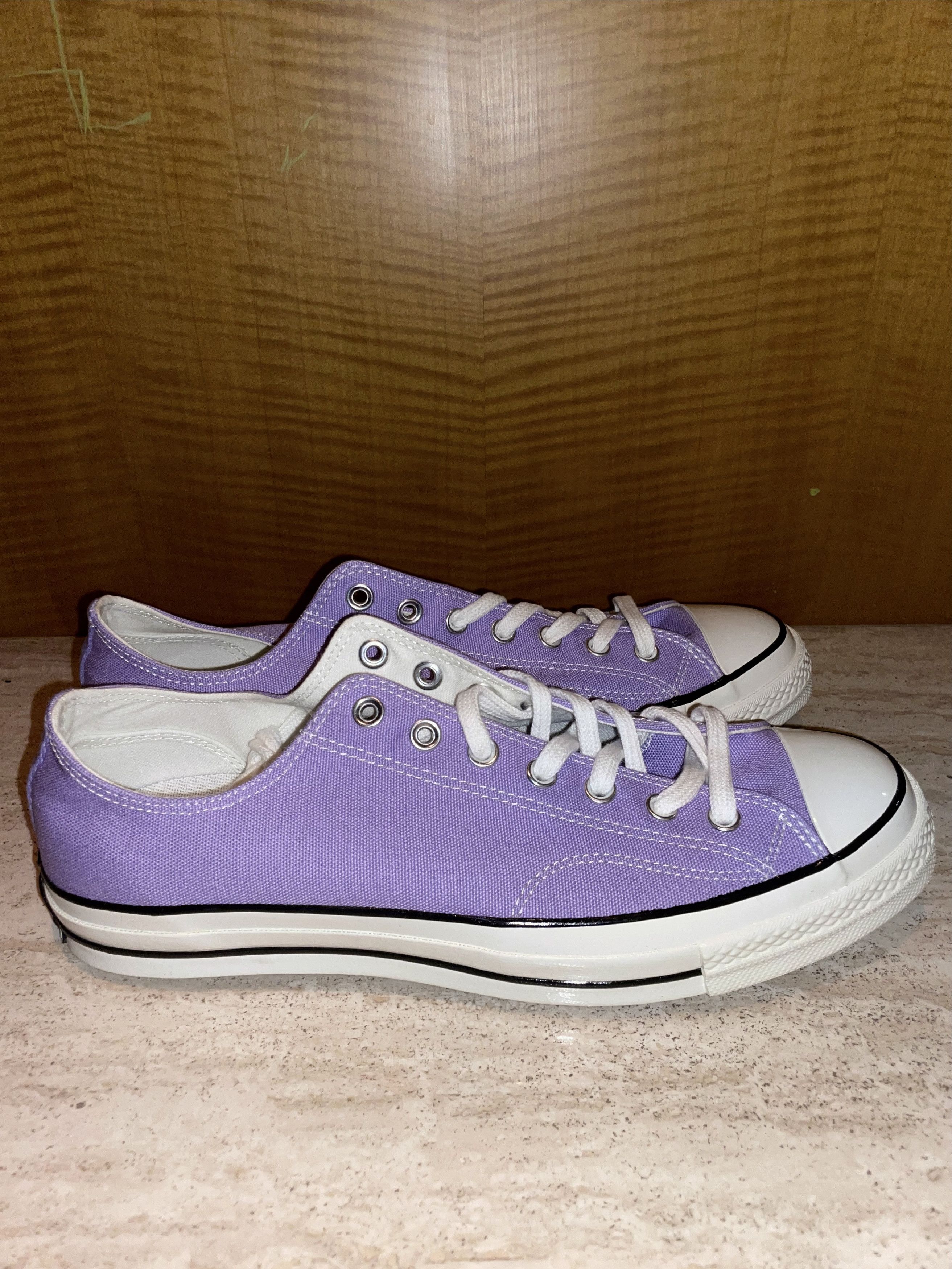 Converse PASTEL LAVENDER CANVAS CHUCK TAYLOR 70s SNEAKERS Size US 12 / EU 45 - 7 Thumbnail