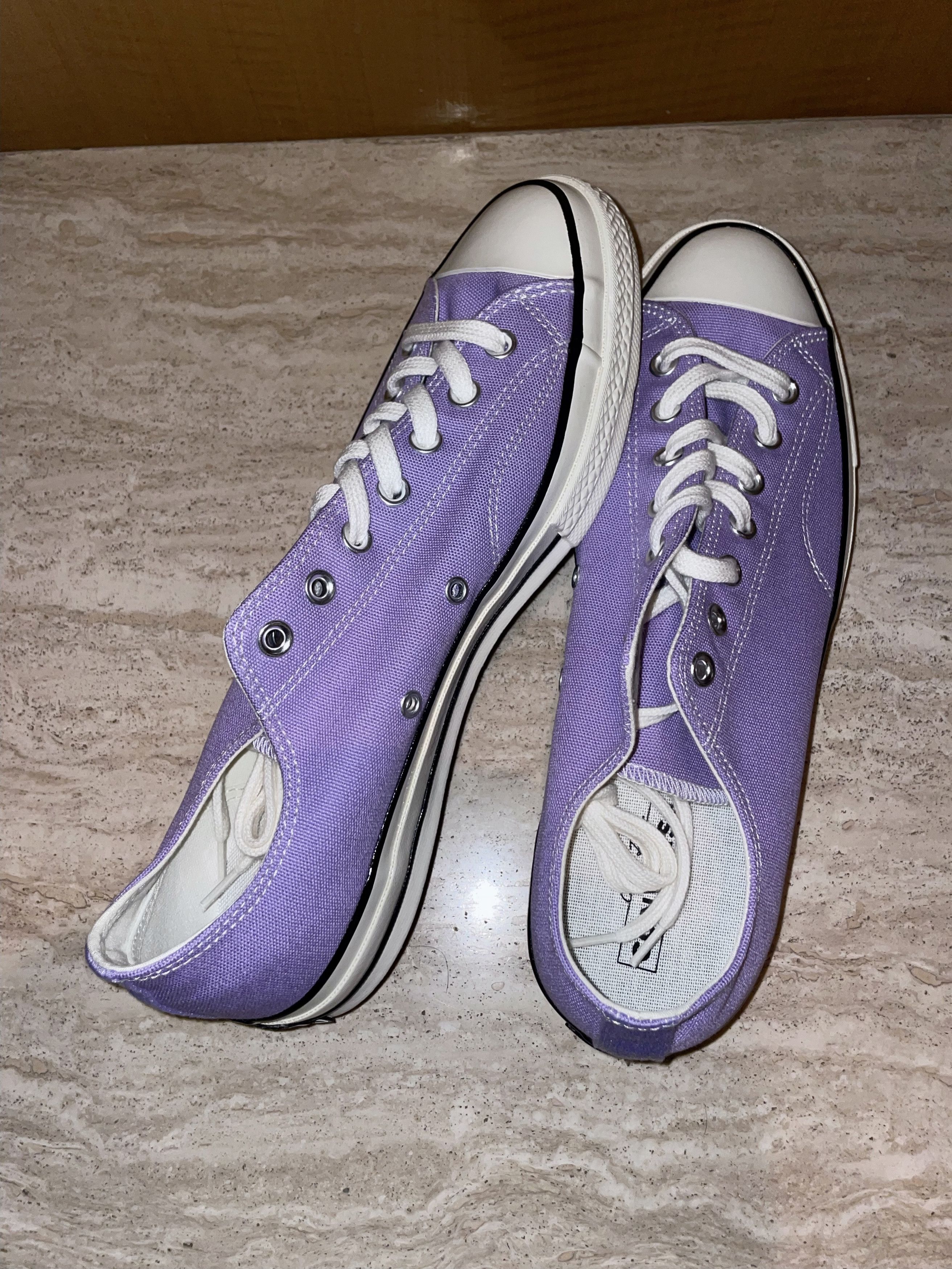 Converse PASTEL LAVENDER CANVAS CHUCK TAYLOR 70s SNEAKERS Size US 12 / EU 45 - 9 Thumbnail
