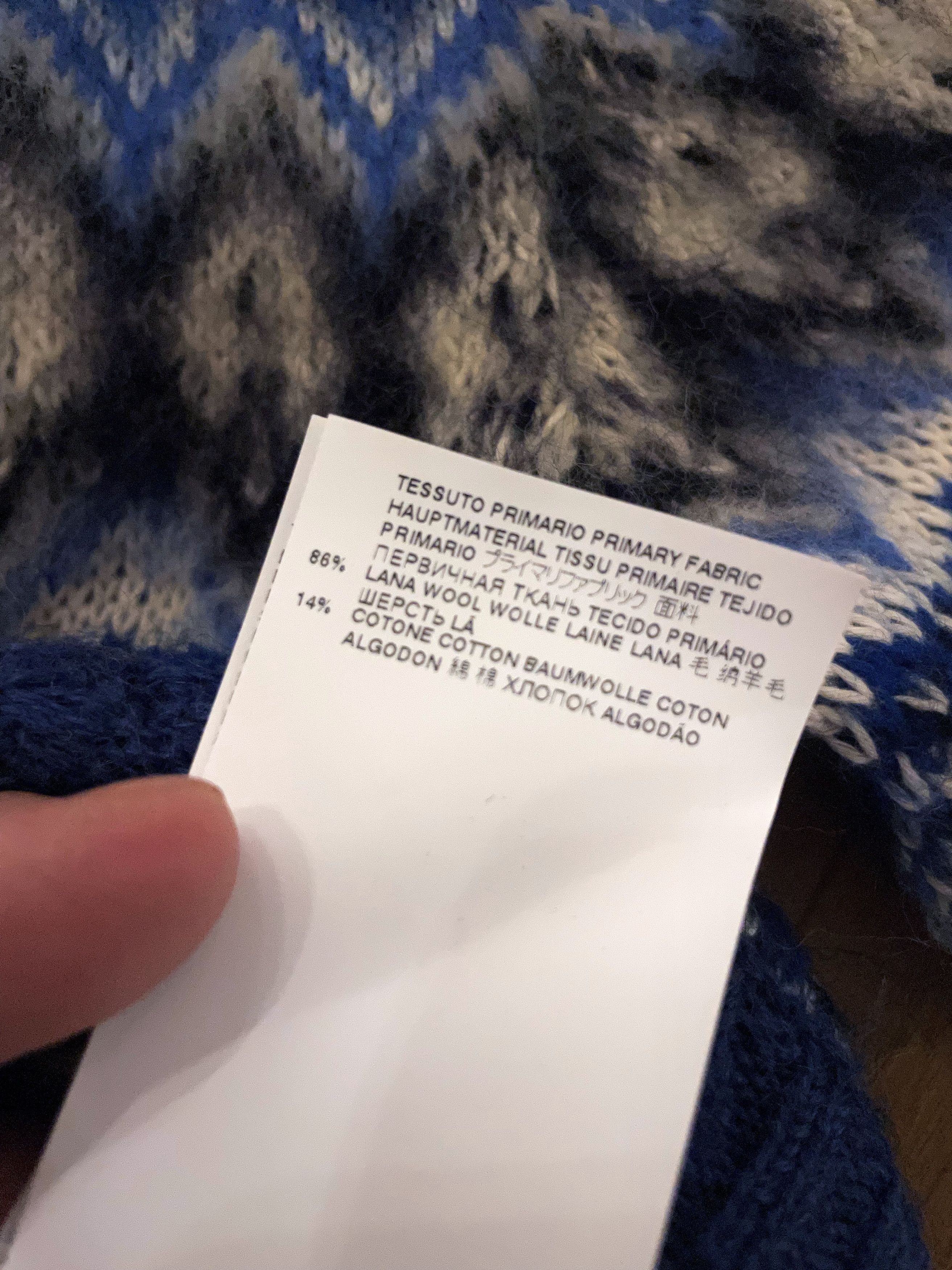 Maison Margiela NEW DISTRESSED FAIR ISLE CROPPED WOOL SWEATER Size US M / EU 48-50 / 2 - 13 Thumbnail