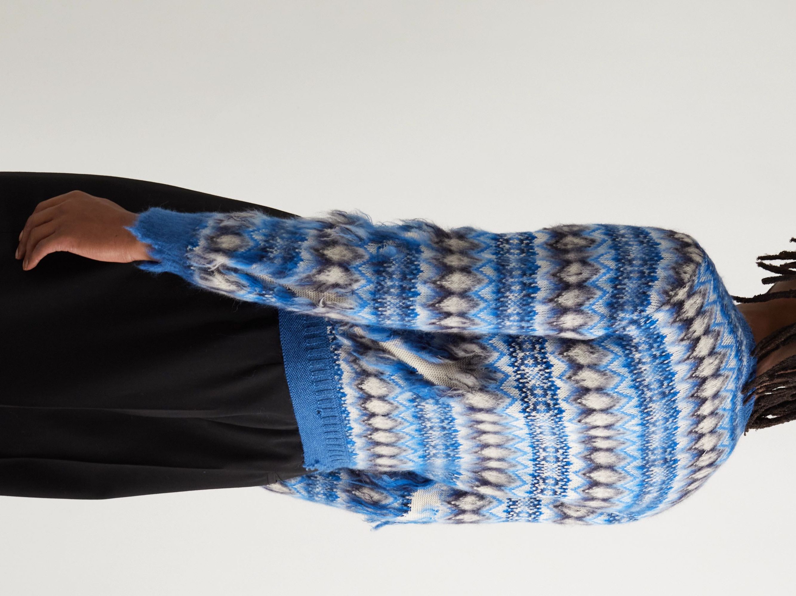 Maison Margiela NEW DISTRESSED FAIR ISLE CROPPED WOOL SWEATER Size US M / EU 48-50 / 2 - 18 Thumbnail