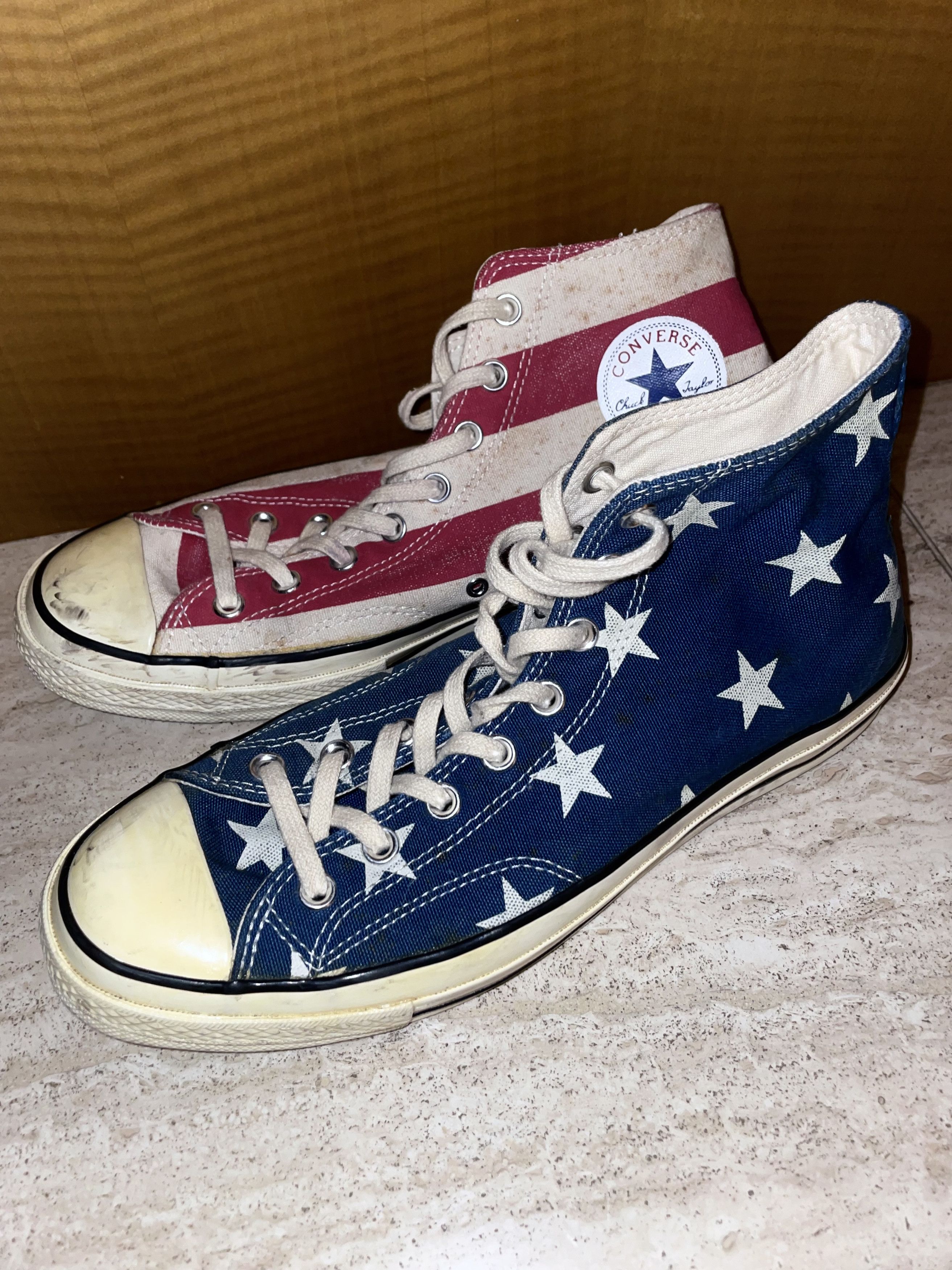 Converse USA FLAG STARS STRIPES VINTAGE CANVAS CHUCK TAYLOR 70 Grailed