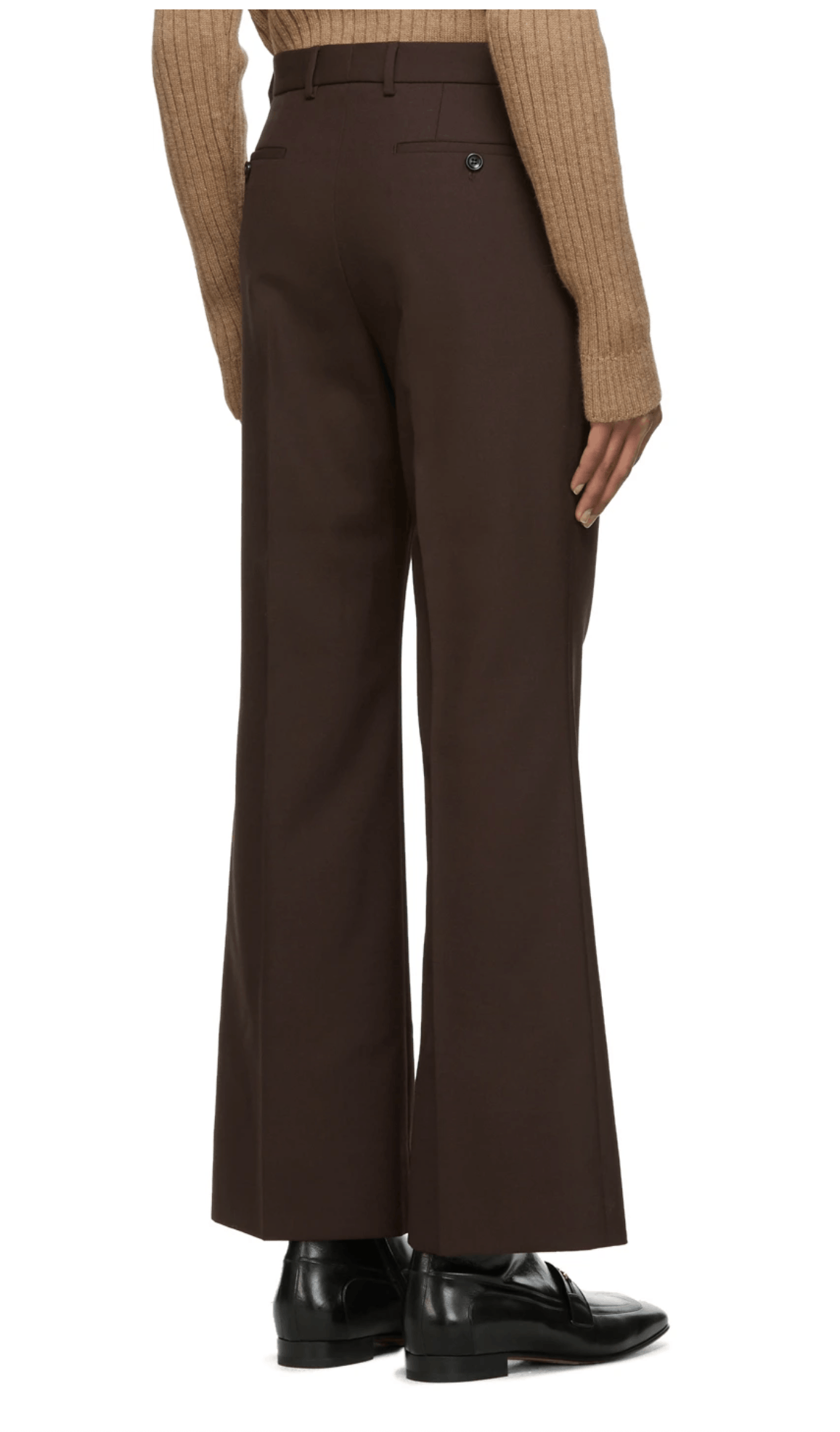 Gucci BNWT ALESSANDRO MICHELE GRAIN DE POUDRE WOOL FLARED TROUSERS Size US 36 / EU 52 - 3 Thumbnail