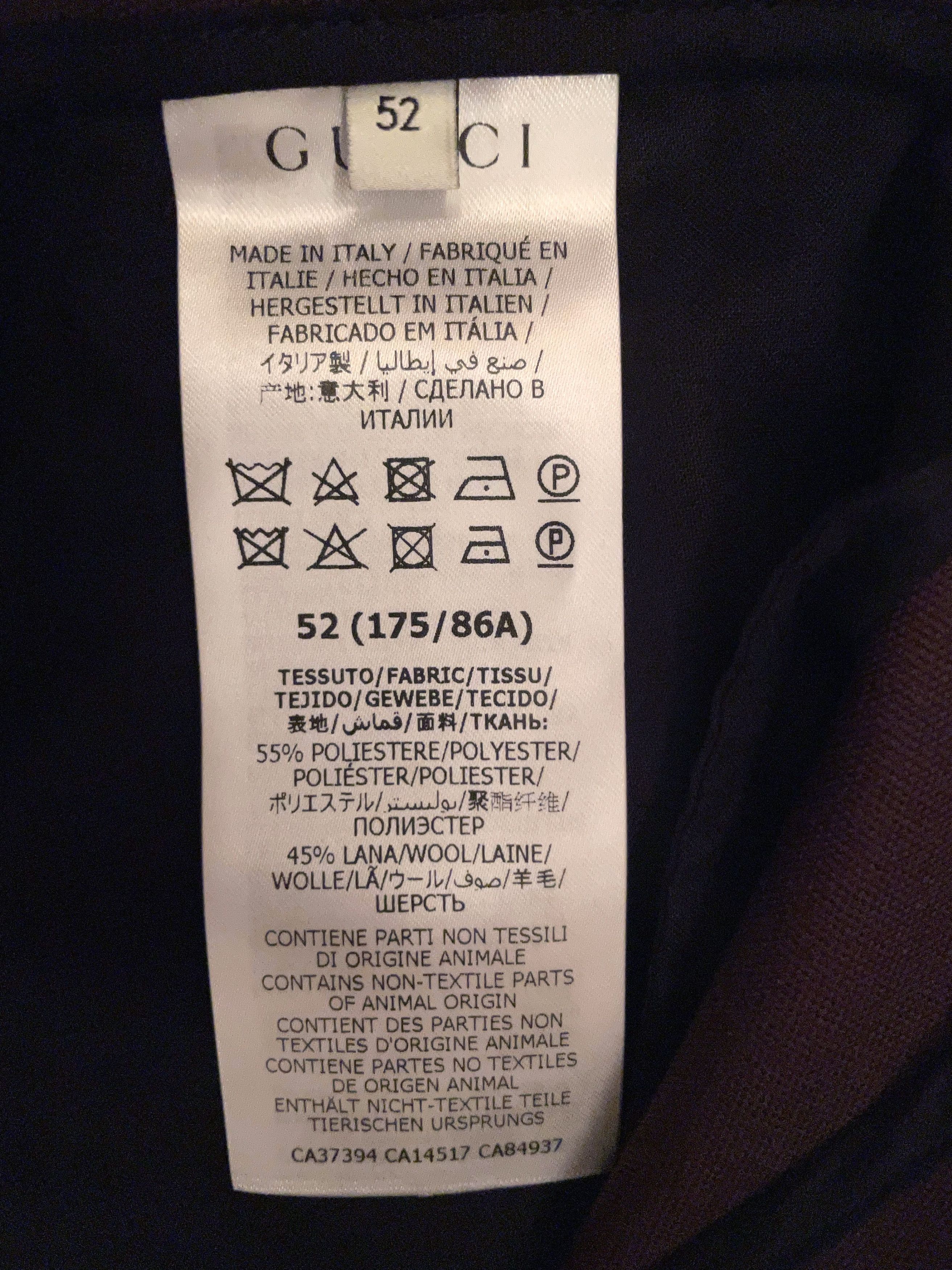 Gucci BNWT ALESSANDRO MICHELE GRAIN DE POUDRE WOOL FLARED TROUSERS Size US 36 / EU 52 - 6 Thumbnail
