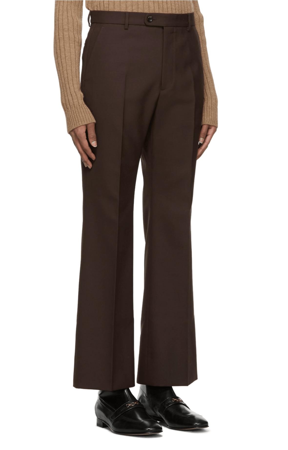 Gucci BNWT ALESSANDRO MICHELE GRAIN DE POUDRE WOOL FLARED TROUSERS Size US 36 / EU 52 - 2 Thumbnail