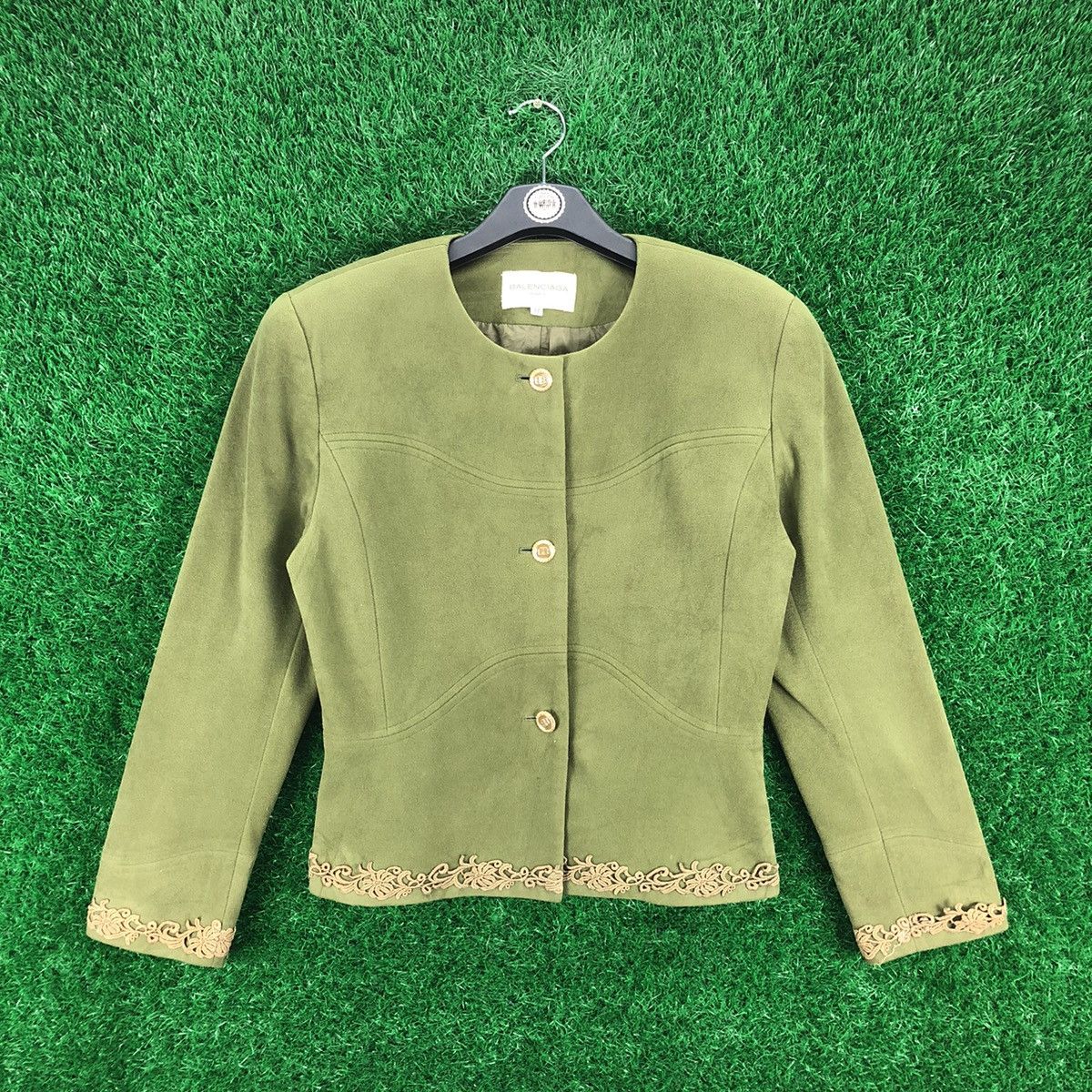 Balenciaga Vintage Balenciaga Paris Fleece Cardi Coat Jacket for Women Size XXS / US 00 / IT 34 - 1 Thumbnail