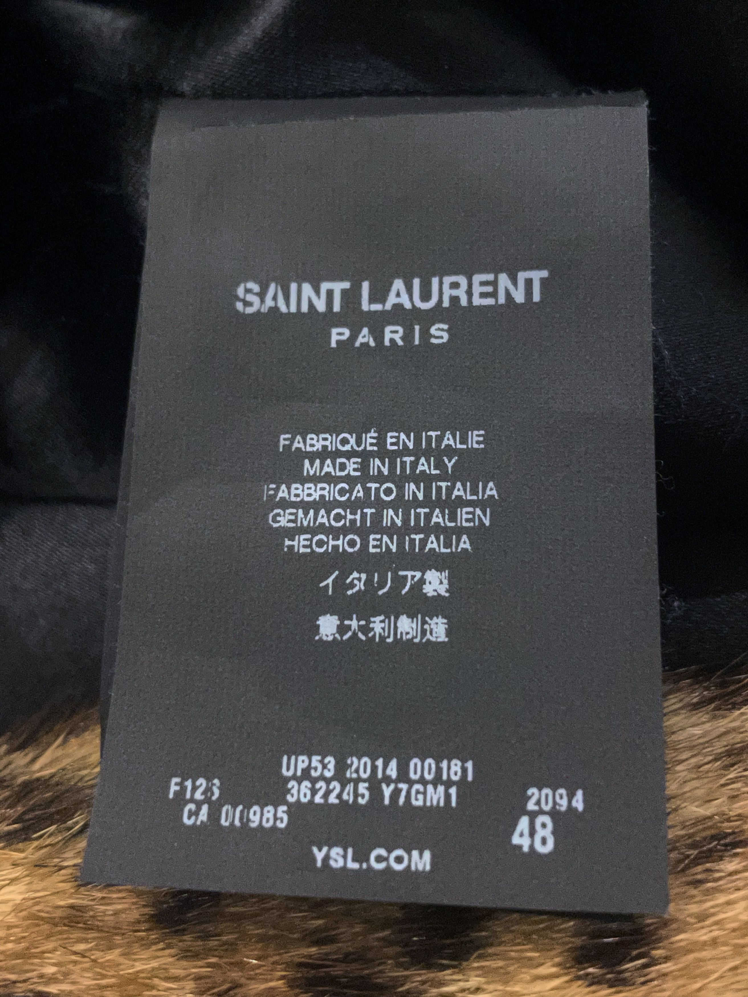 Hedi Slimane × Saint Laurent Paris *HOLY GRAIL* BABYCAT LEOPARD OCELOT MARMOT MINK FUR COAT Size US M / EU 48-50 / 2 - 17 Thumbnail