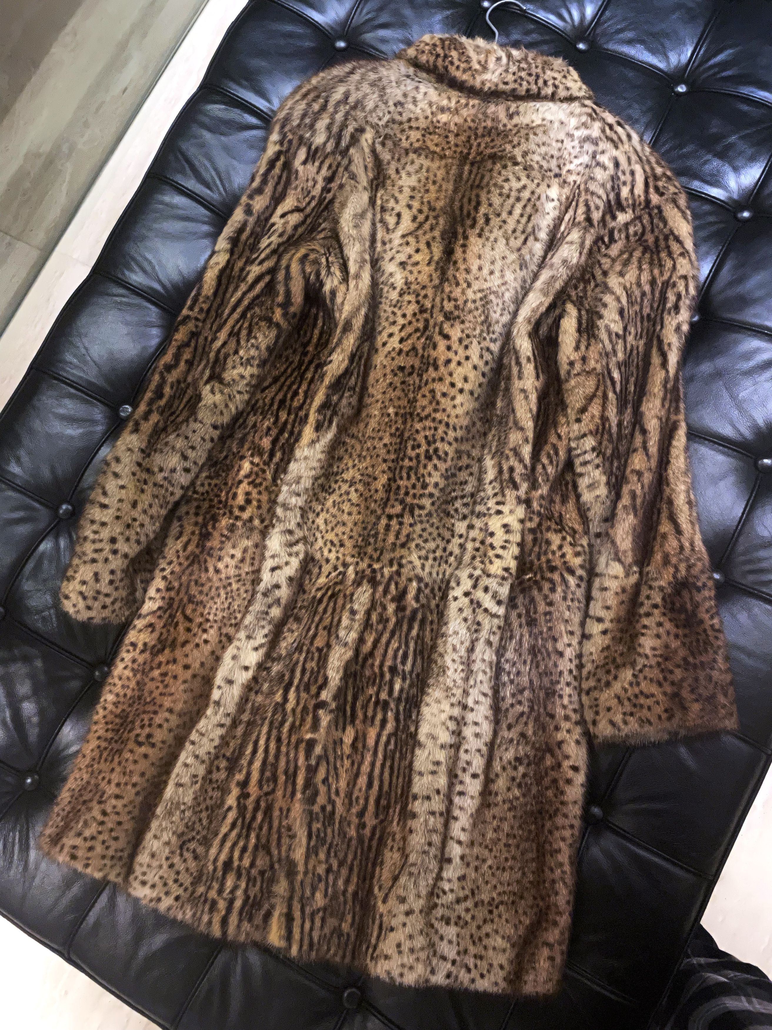 Hedi Slimane × Saint Laurent Paris *HOLY GRAIL* BABYCAT LEOPARD OCELOT MARMOT MINK FUR COAT Size US M / EU 48-50 / 2 - 14 Thumbnail
